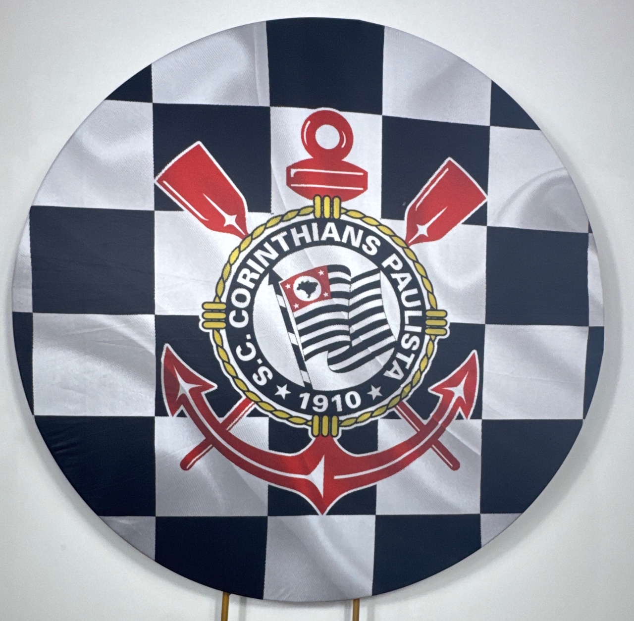 Painel Redondo - Corinthians 3 - Doces Festas Decorações e Pegue e Monte