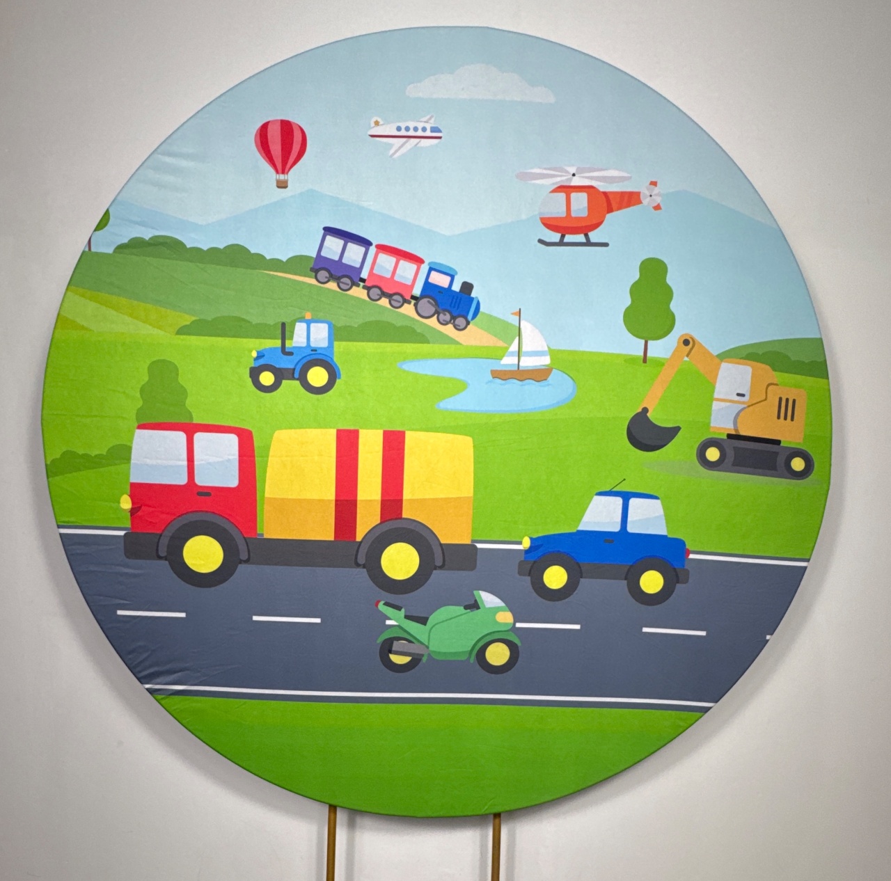 Painel Redondo - Brinquedos 1 - Doces Festas Decorações e Pegue e Monte