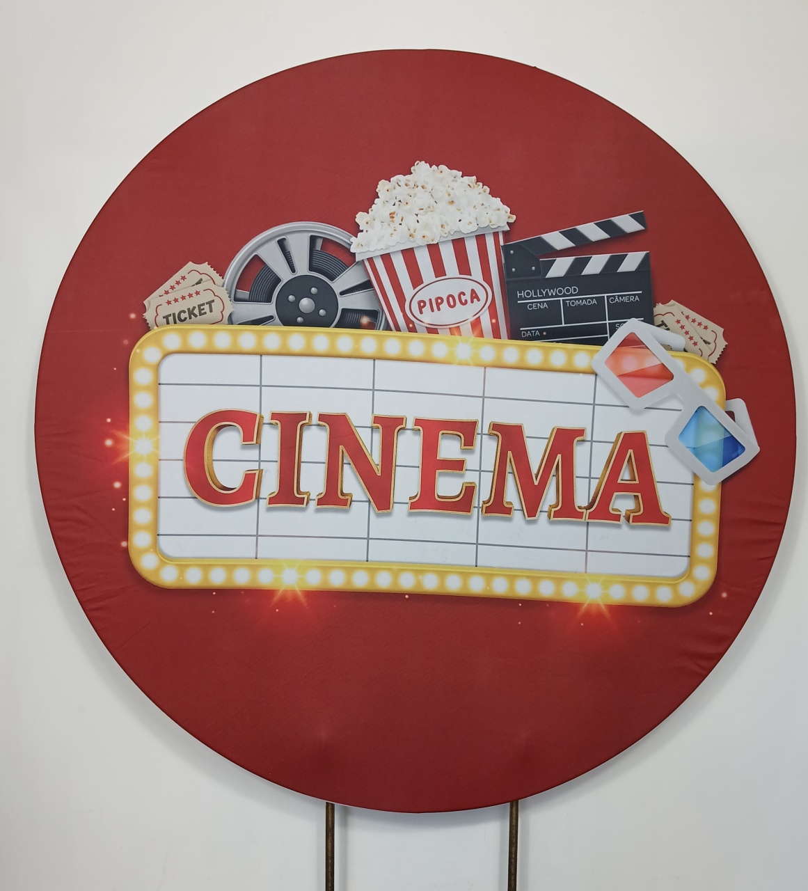 Painel Redondo - Cinema - Doces Festas Decorações e Pegue e Monte