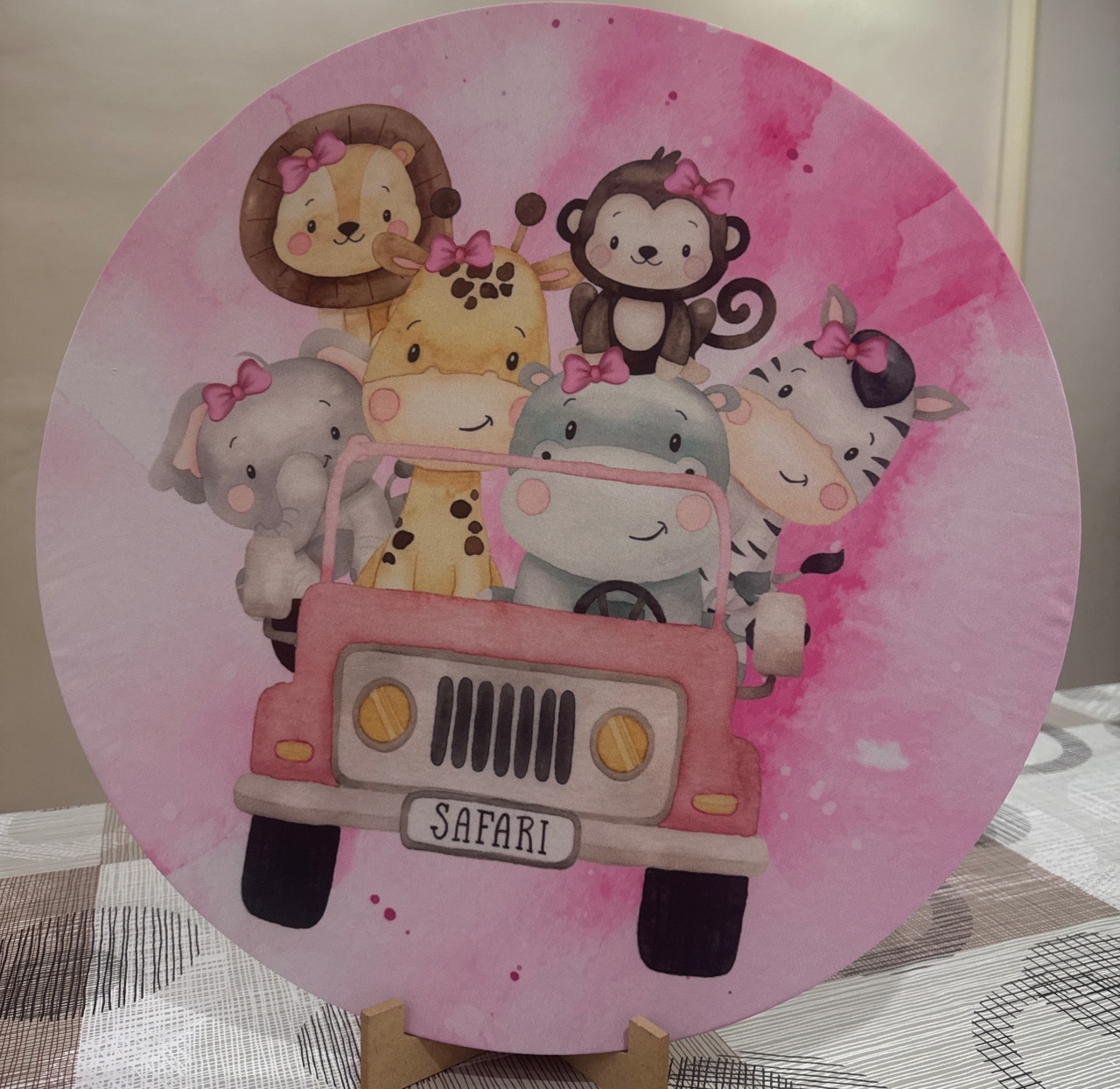 Mini Painel Safari Menina - Doces Festas Decorações e Pegue e Monte