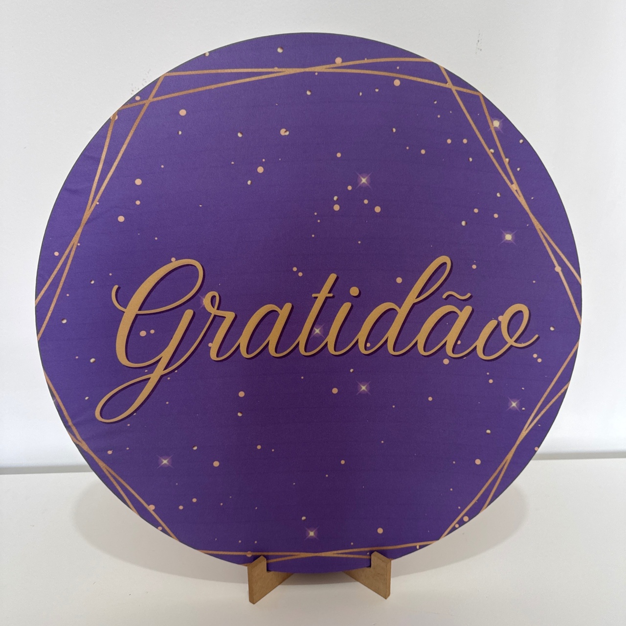 Mini Painel Gratidão Lilás  - Doces Festas Decorações e Pegue e Monte
