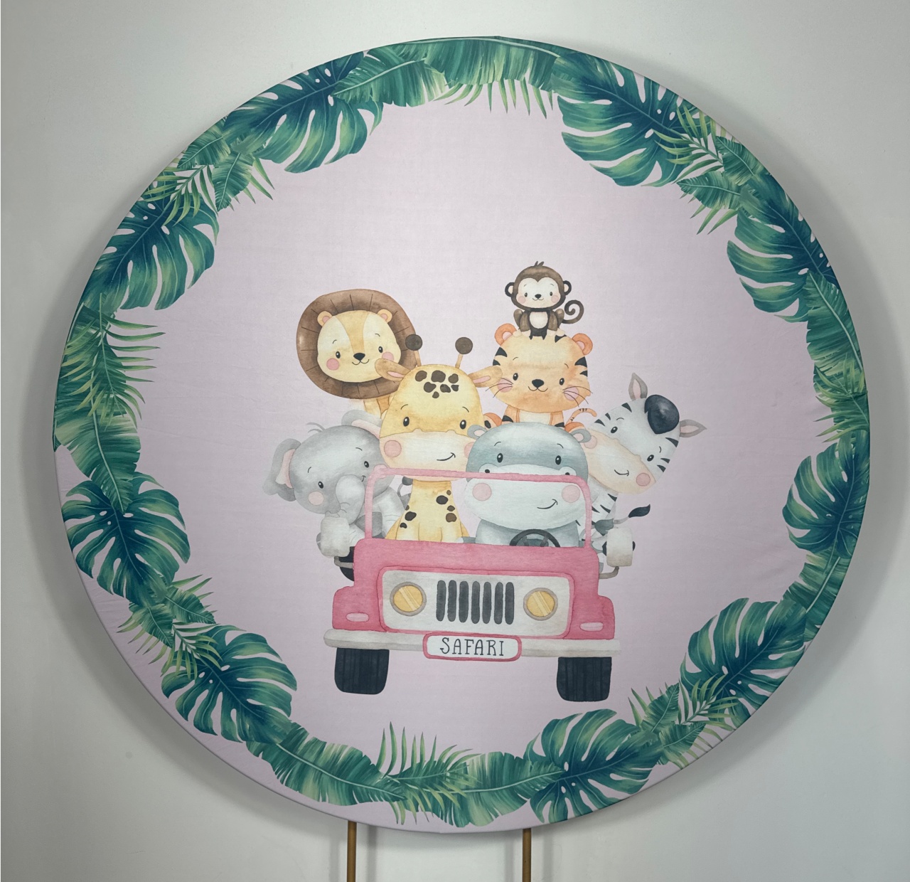 Painel Redondo - Safari 1 - Doces Festas Decorações e Pegue e Monte