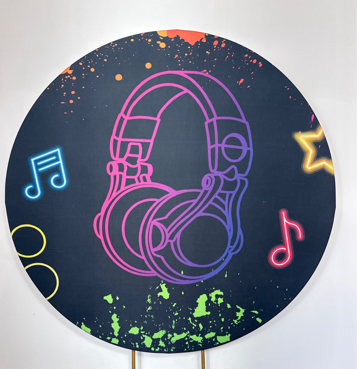 Painel Redondo - Neon 2 - Doces Festas Decorações e Pegue e Monte