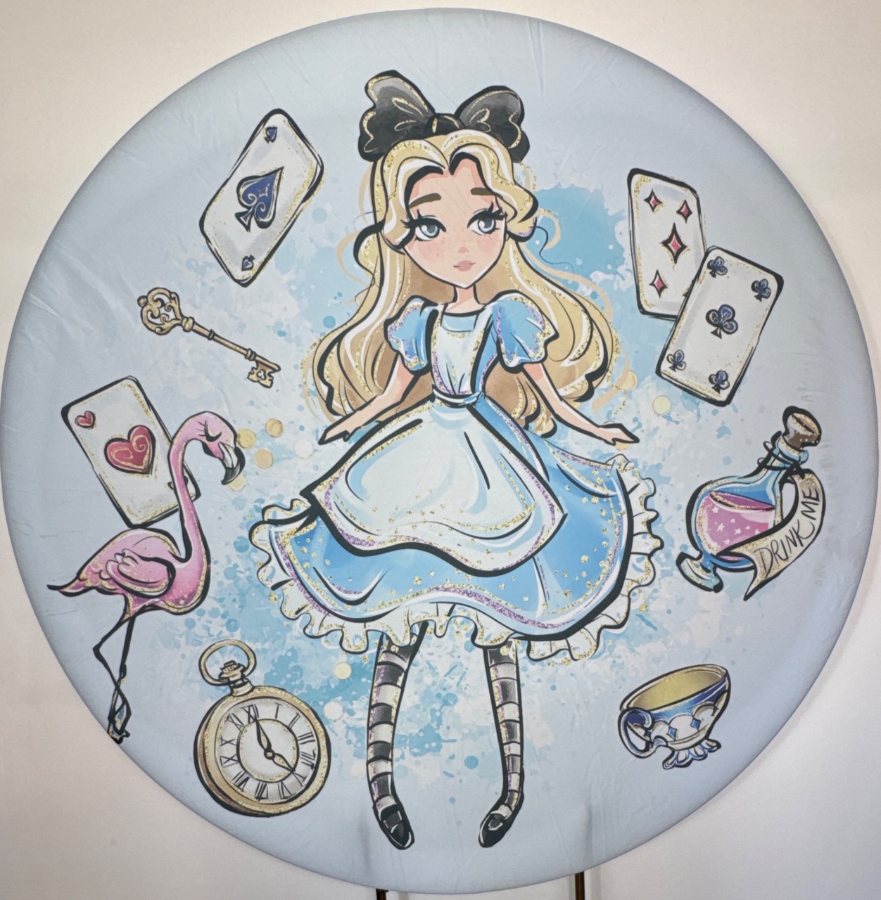 Painel Redondo - Alice 2 - Doces Festas Decorações e Pegue e Monte