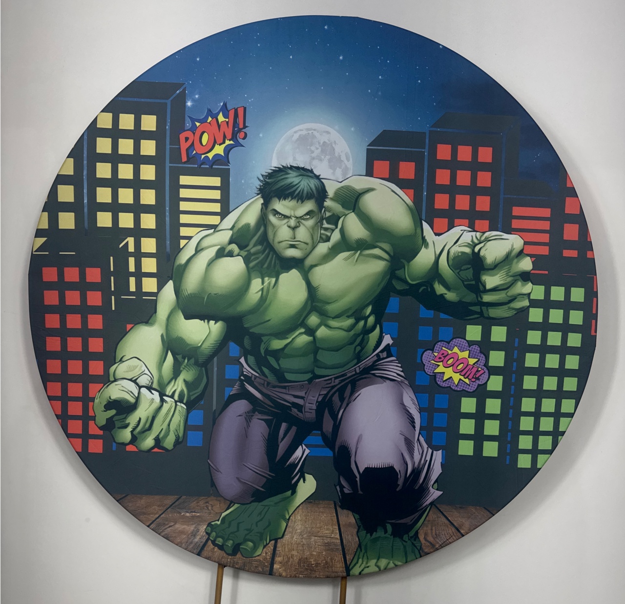 Painel Redondo - Hulk - Doces Festas Decorações e Pegue e Monte