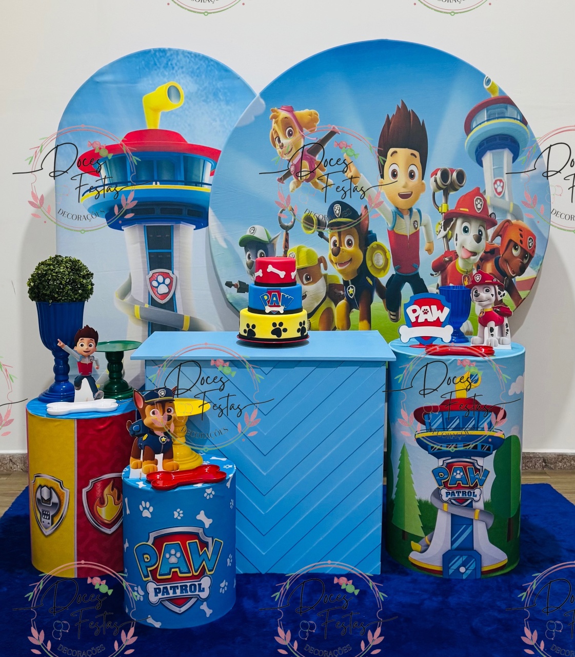 Kit Patrulha Canina III - Doces Festas Decorações e Pegue e Monte