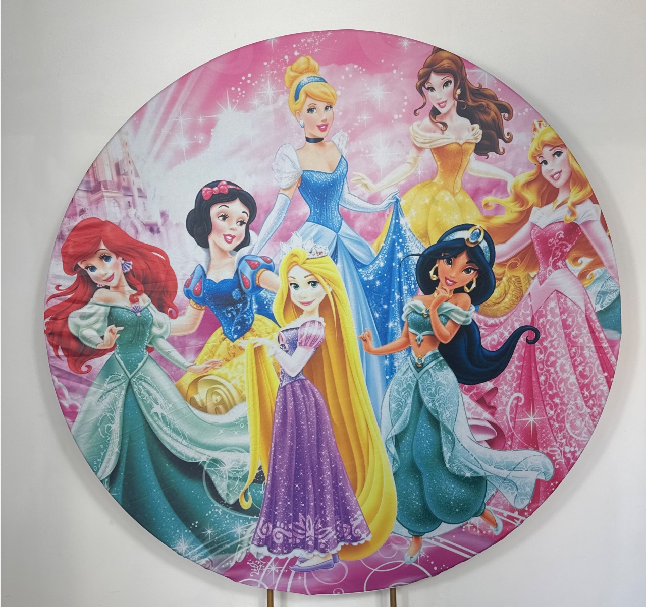 Painel Redondo - Princesas 5 - Doces Festas Decorações e Pegue e Monte