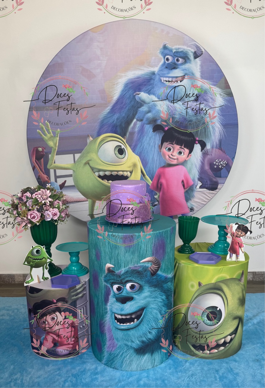 Kit Monstro S. A.    - Doces Festas Decorações e Pegue e Monte