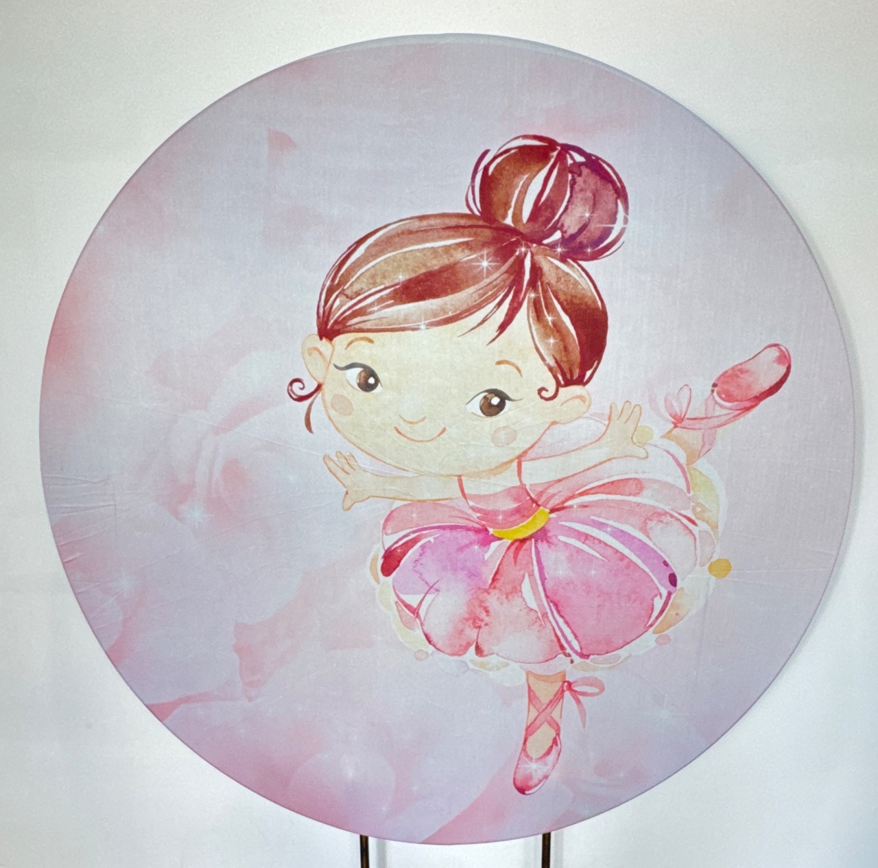 Painel Redondo - Bailarina 3 - Doces Festas Decorações e Pegue e Monte
