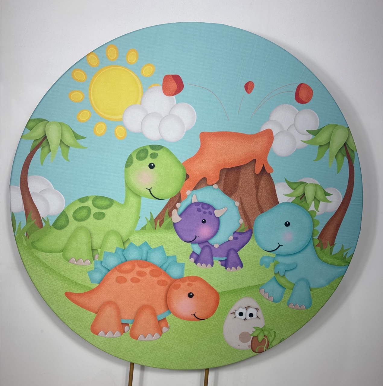 Painel Redondo - Dinossauro 1 - Doces Festas Decorações e Pegue e Monte