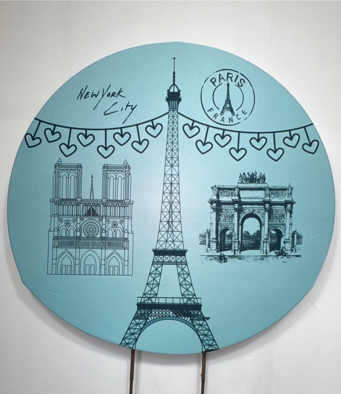 Painel Redondo - Paris - Doces Festas Decorações e Pegue e Monte