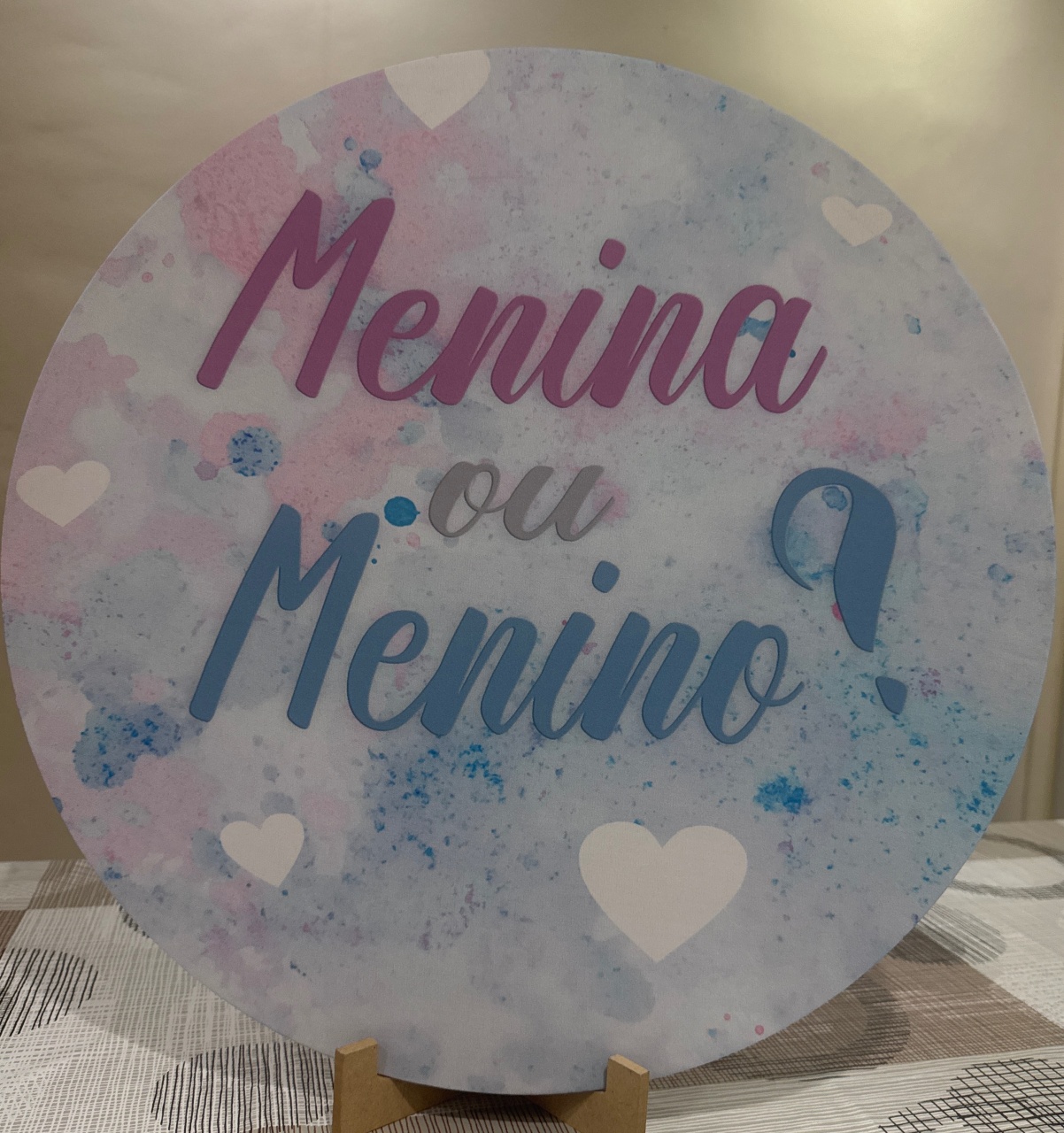 Mini Painel Chá Revelação I (Menino/Menina) Rosa E Azul - Doces Festas Decorações e Pegue e Monte