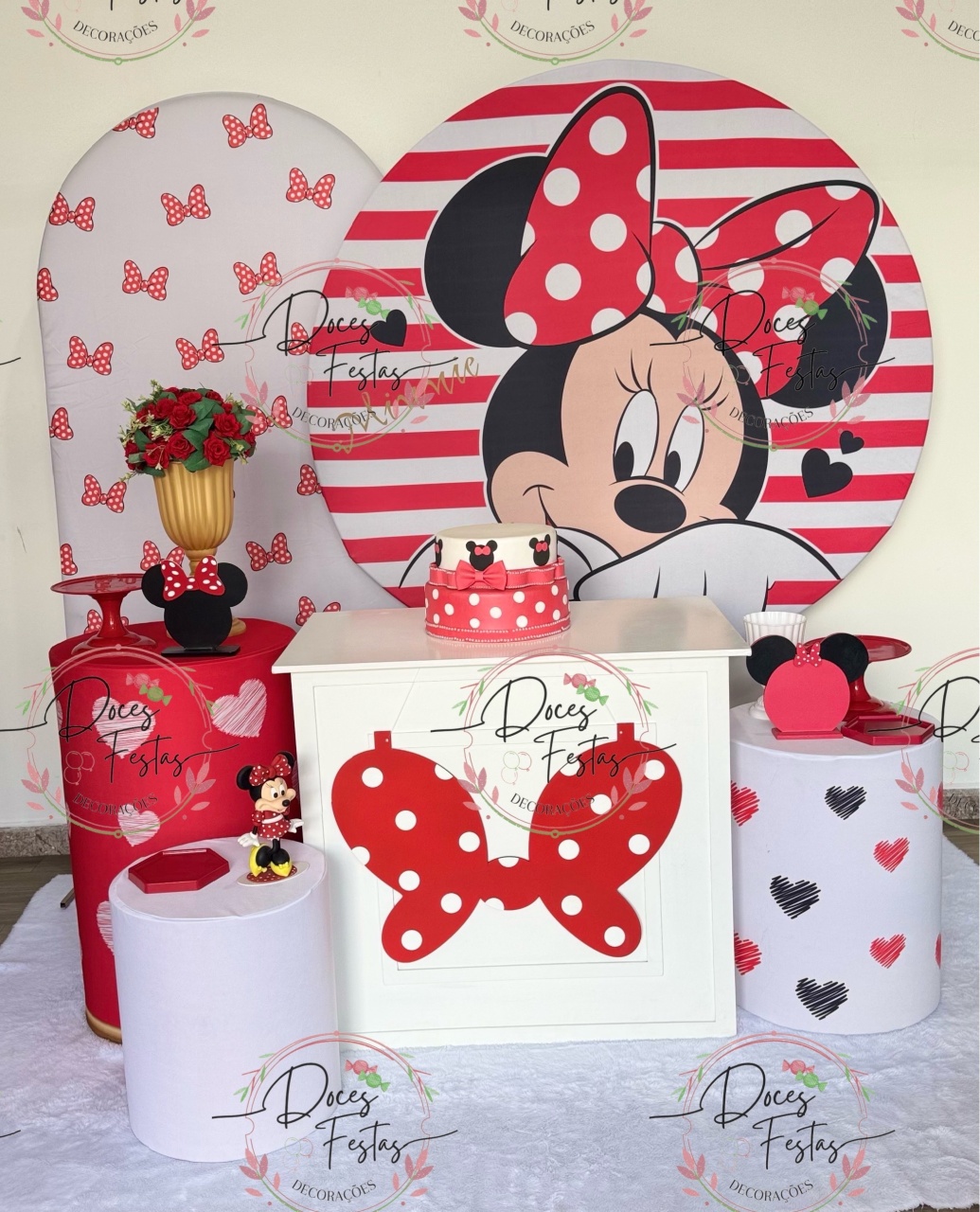 Kit Minnie Vermelha III - Doces Festas Decorações e Pegue e Monte