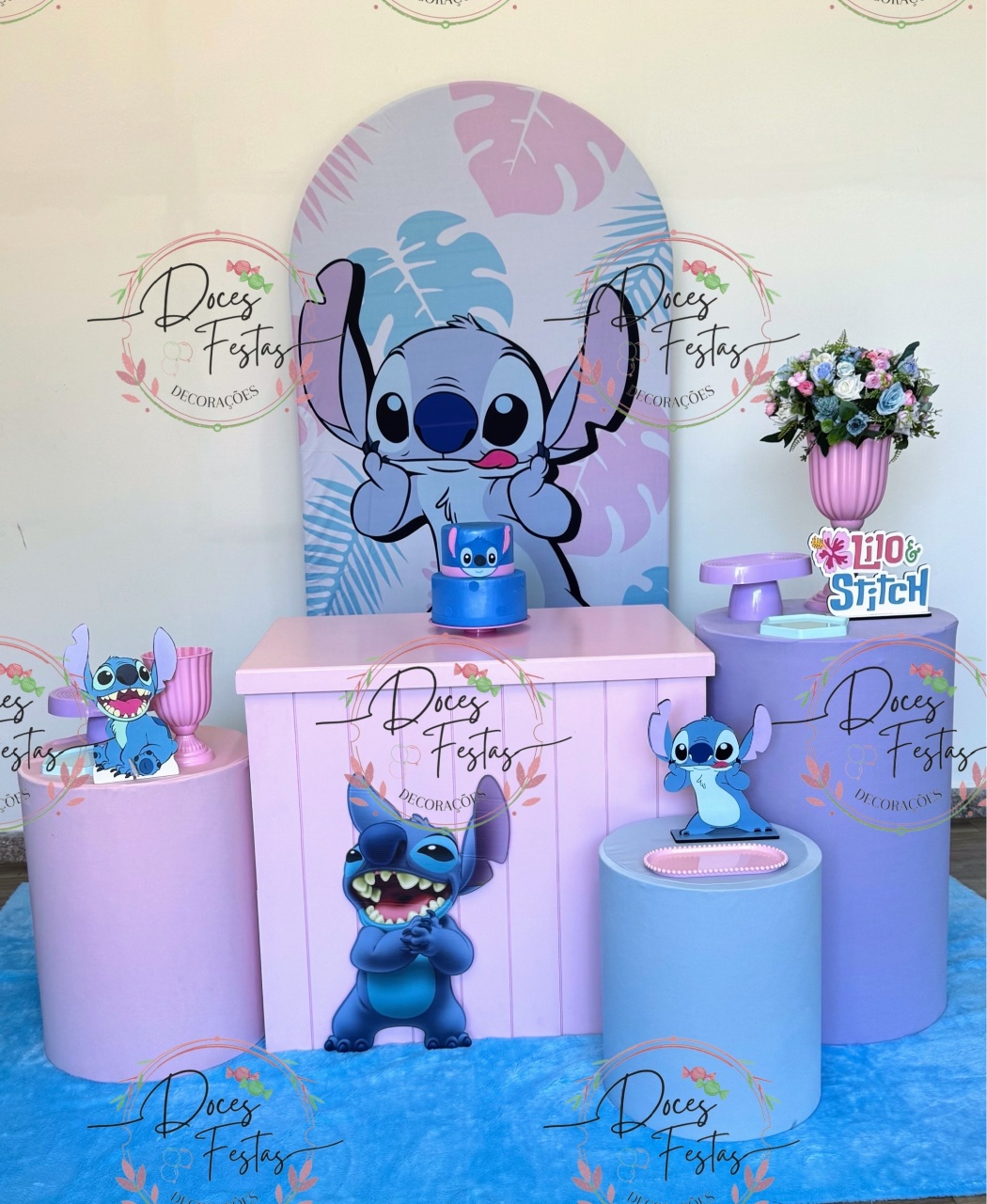 Kit Stitch Floral Ii - Doces Festas Decorações e Pegue e Monte