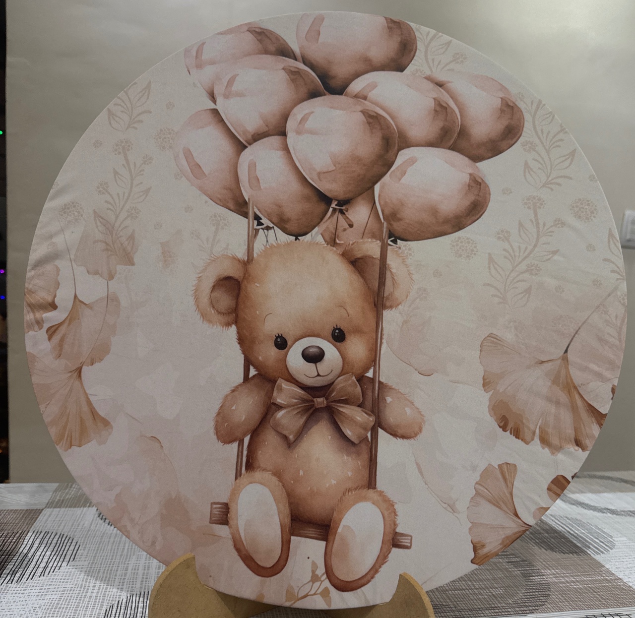 Mini Painel Urso Com Balões  - Doces Festas Decorações e Pegue e Monte