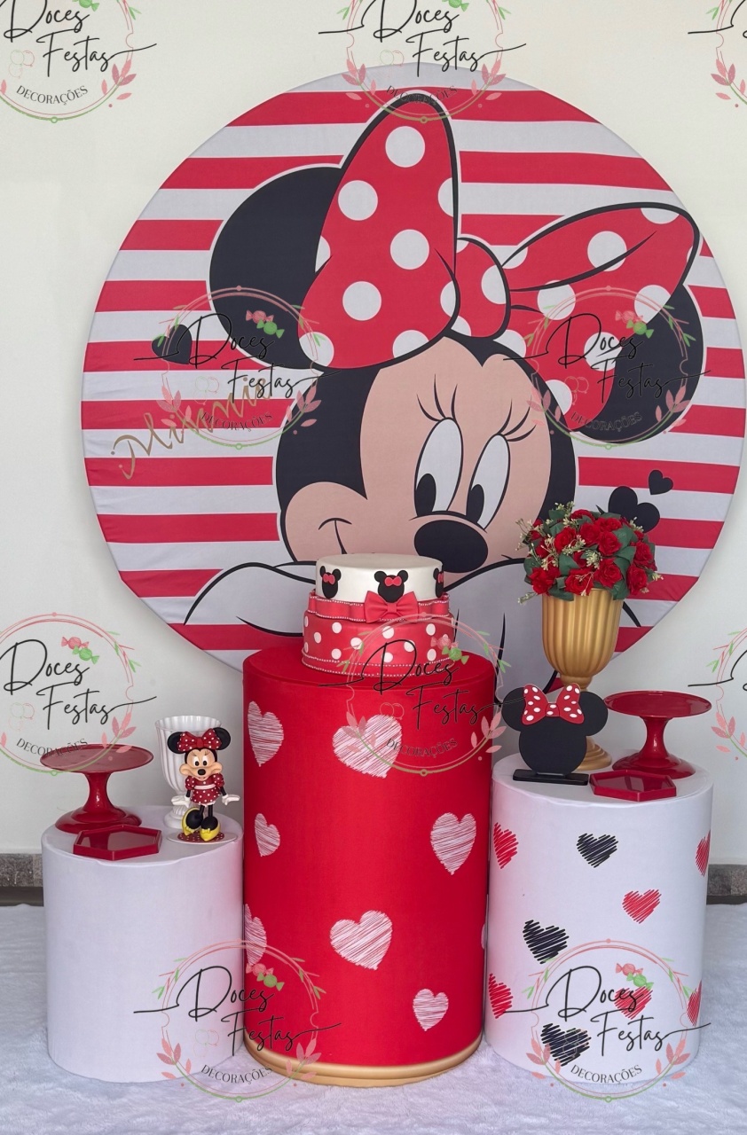 Kit Minnie Vermelha I - Doces Festas Decorações e Pegue e Monte