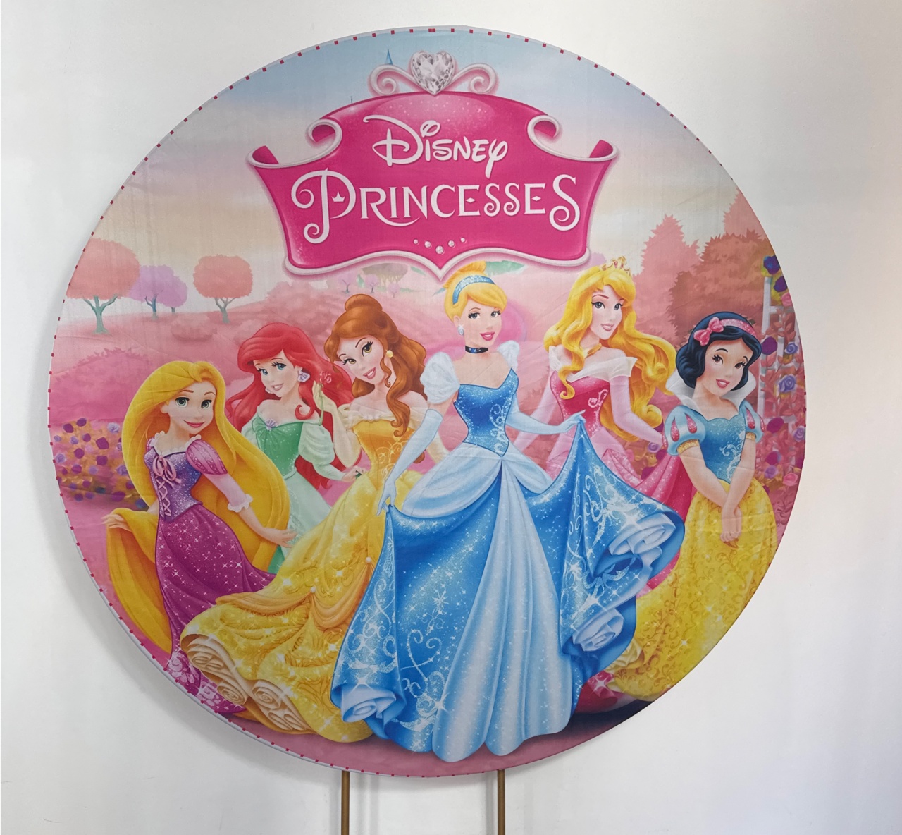 Painel Redondo - Princesas 2 - Doces Festas Decorações e Pegue e Monte