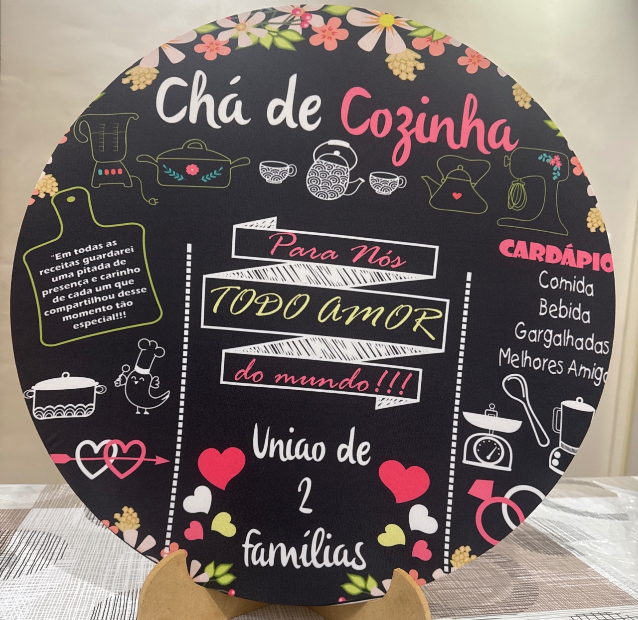 Mini Painel Chá de Cozinha - Doces Festas Decorações e Pegue e Monte