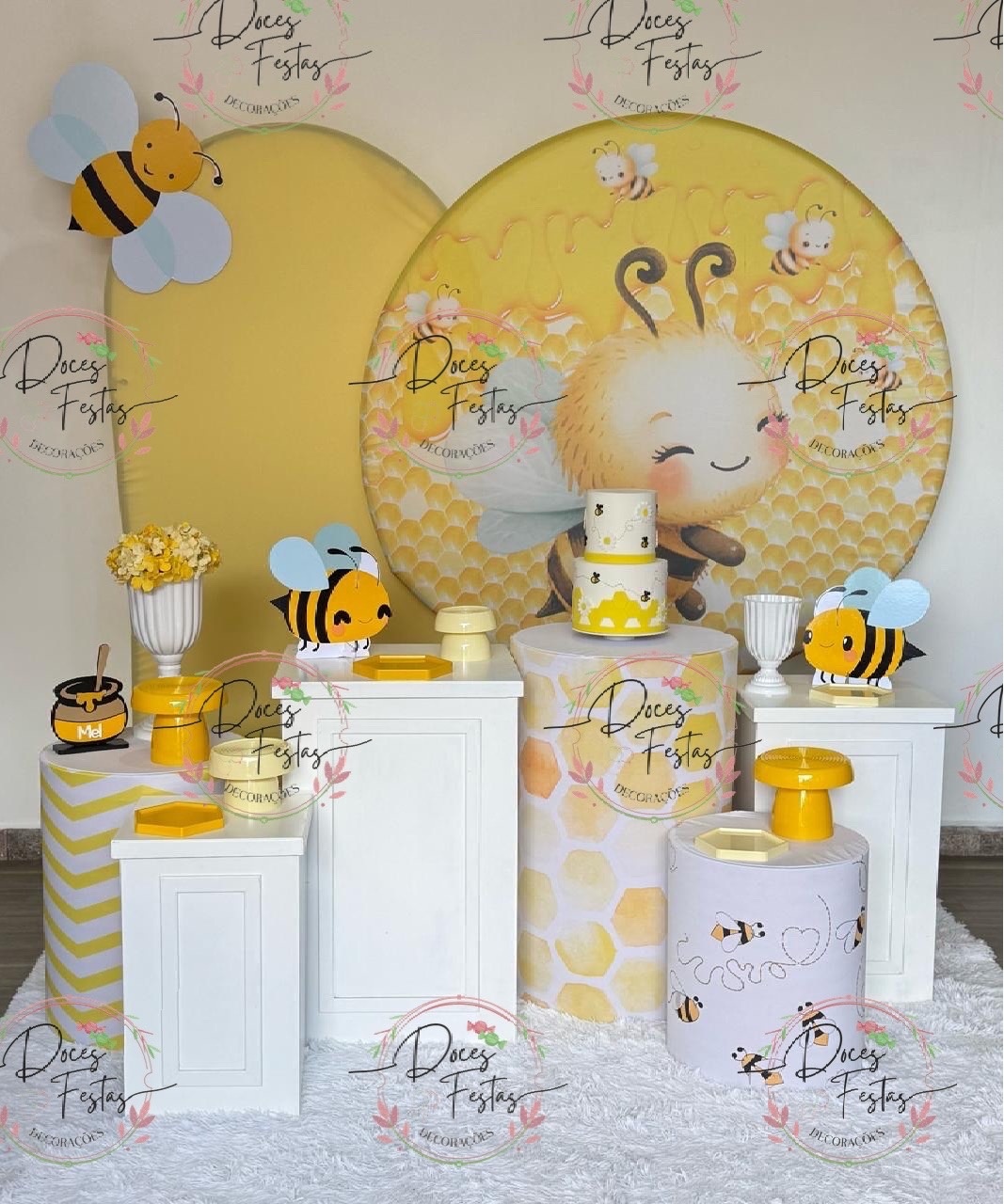 Kit Abelhinha   - Doces Festas Decorações e Pegue e Monte