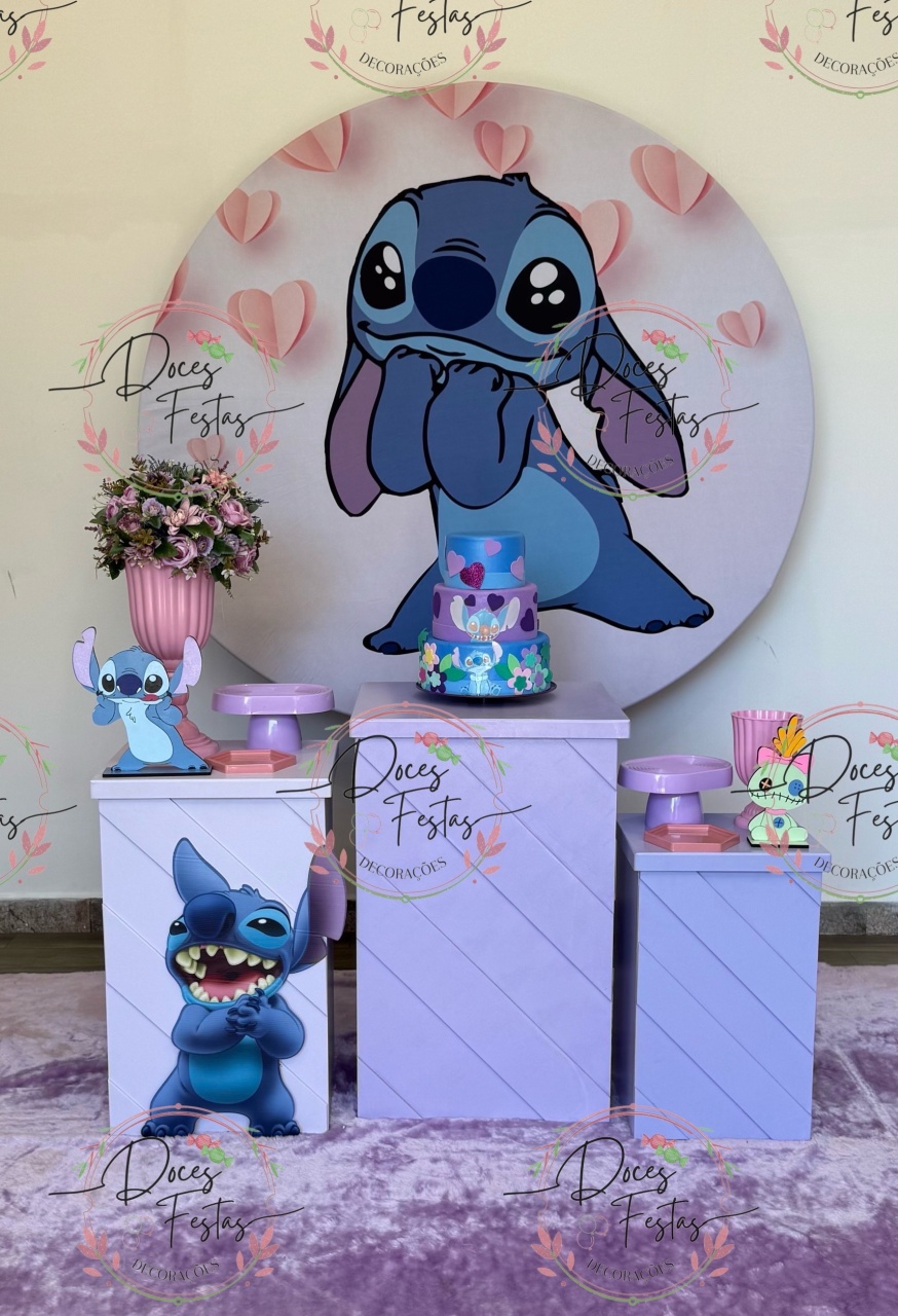 Kit Stitch Coração Ii - Doces Festas Decorações e Pegue e Monte