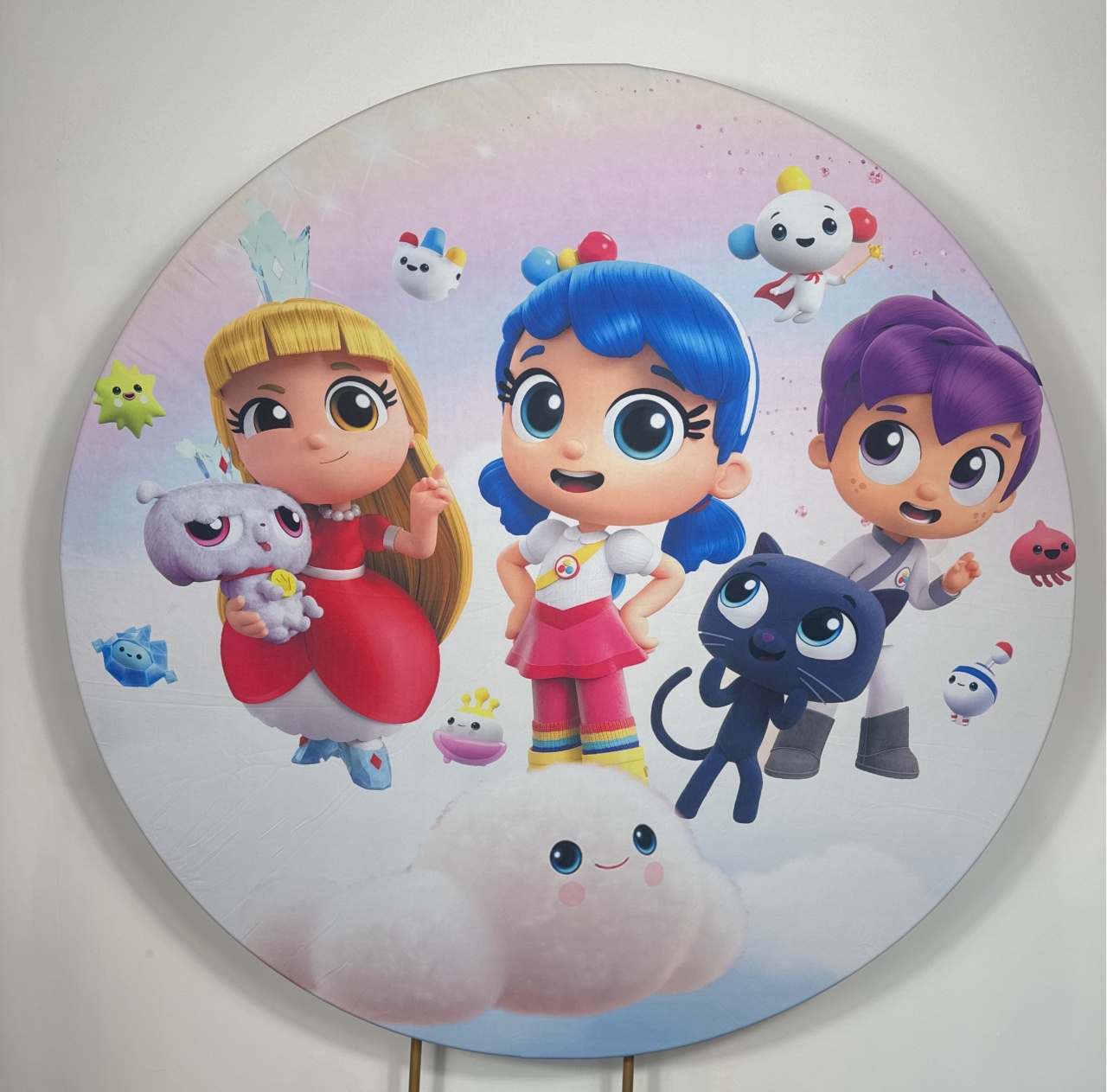 Painel Redondo - Vera E O Reino Do Arco Iris - Doces Festas Decorações e Pegue e Monte