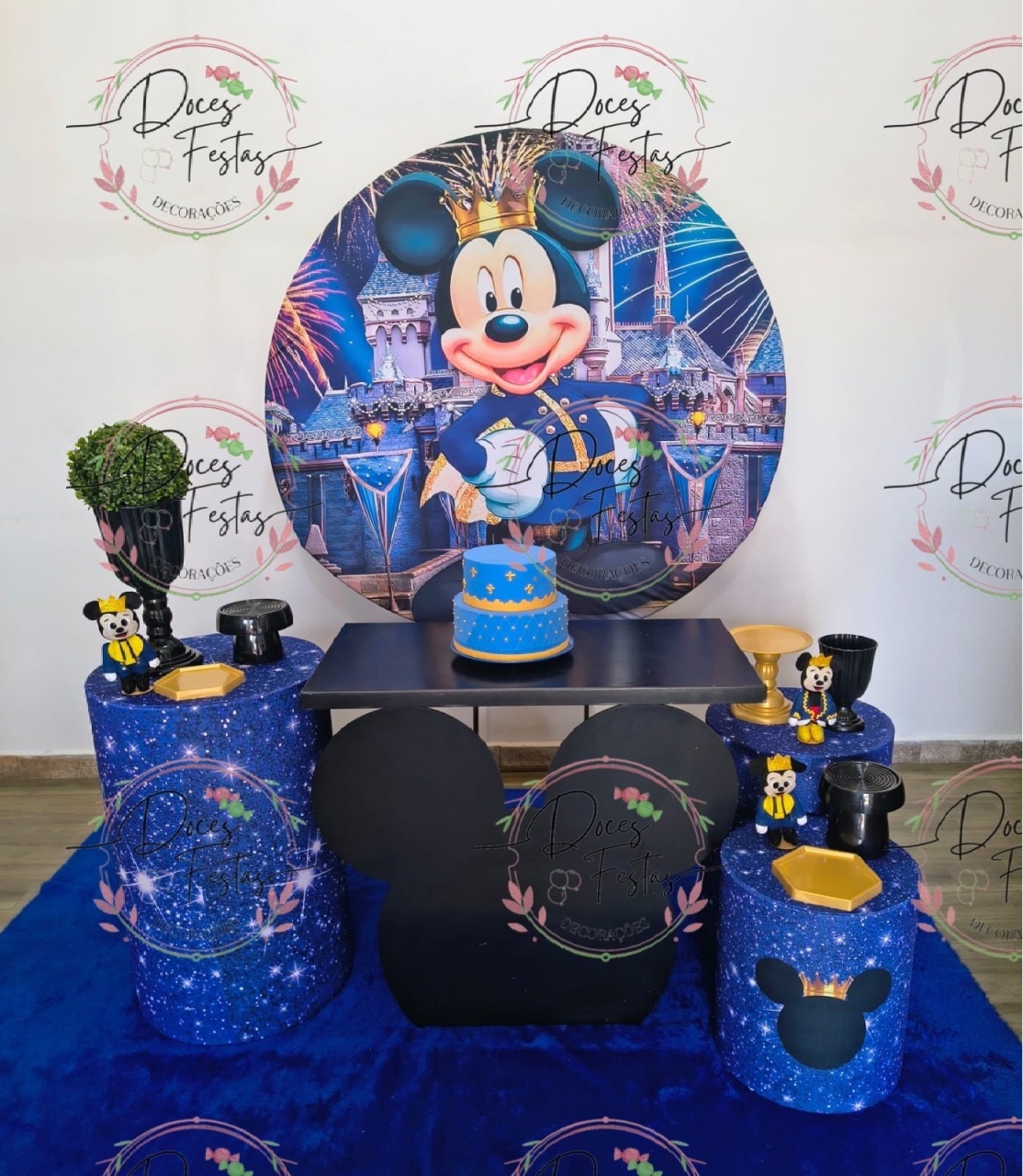 Kit Mickey Realeza Ii - Doces Festas Decorações e Pegue e Monte