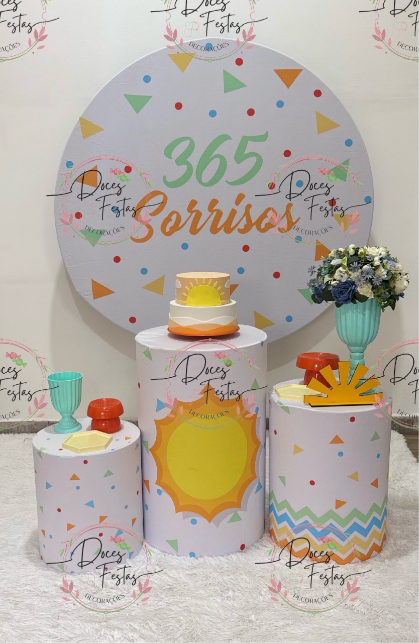 Kit 365 Sorrisos   - Doces Festas Decorações e Pegue e Monte