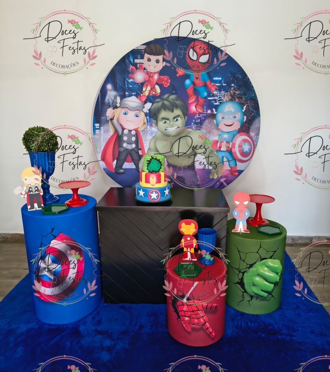 Kit Vingadores Cute/Baby Ii - Doces Festas Decorações e Pegue e Monte