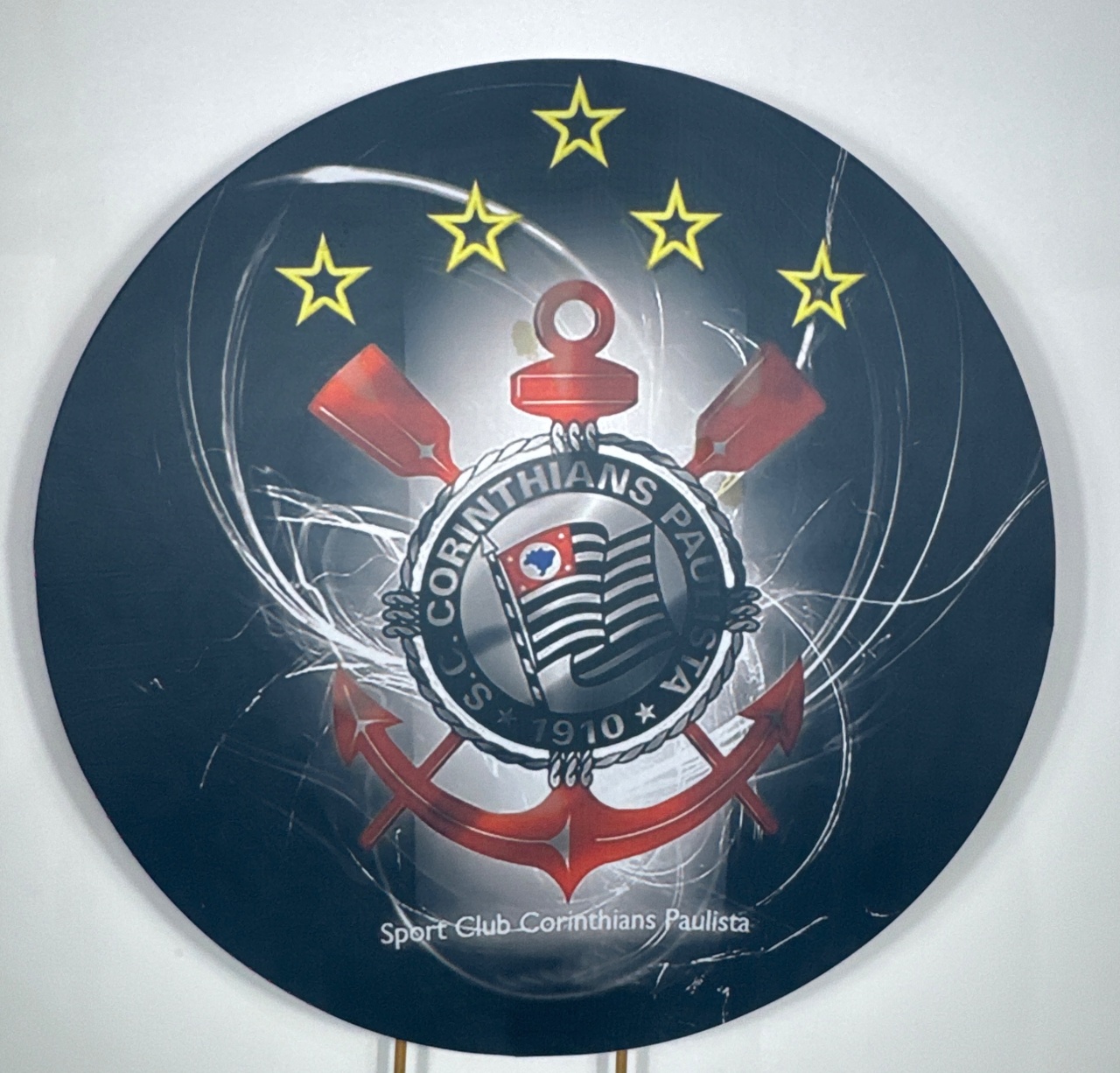 Painel Redondo - Corinthians 2 - Doces Festas Decorações e Pegue e Monte