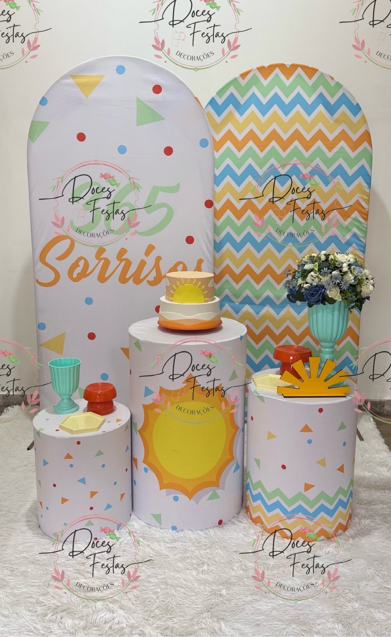 Kit 365 Sorrisos     - Doces Festas Decorações e Pegue e Monte