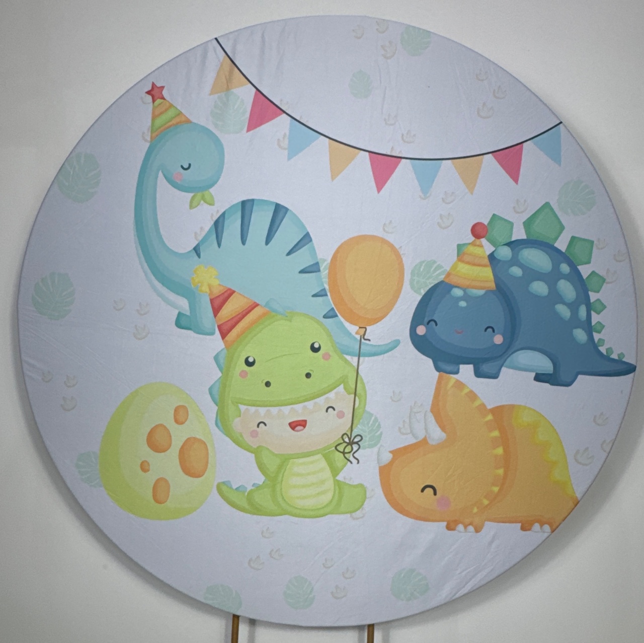 Painel Redondo - Dinossauro 2 - Doces Festas Decorações e Pegue e Monte