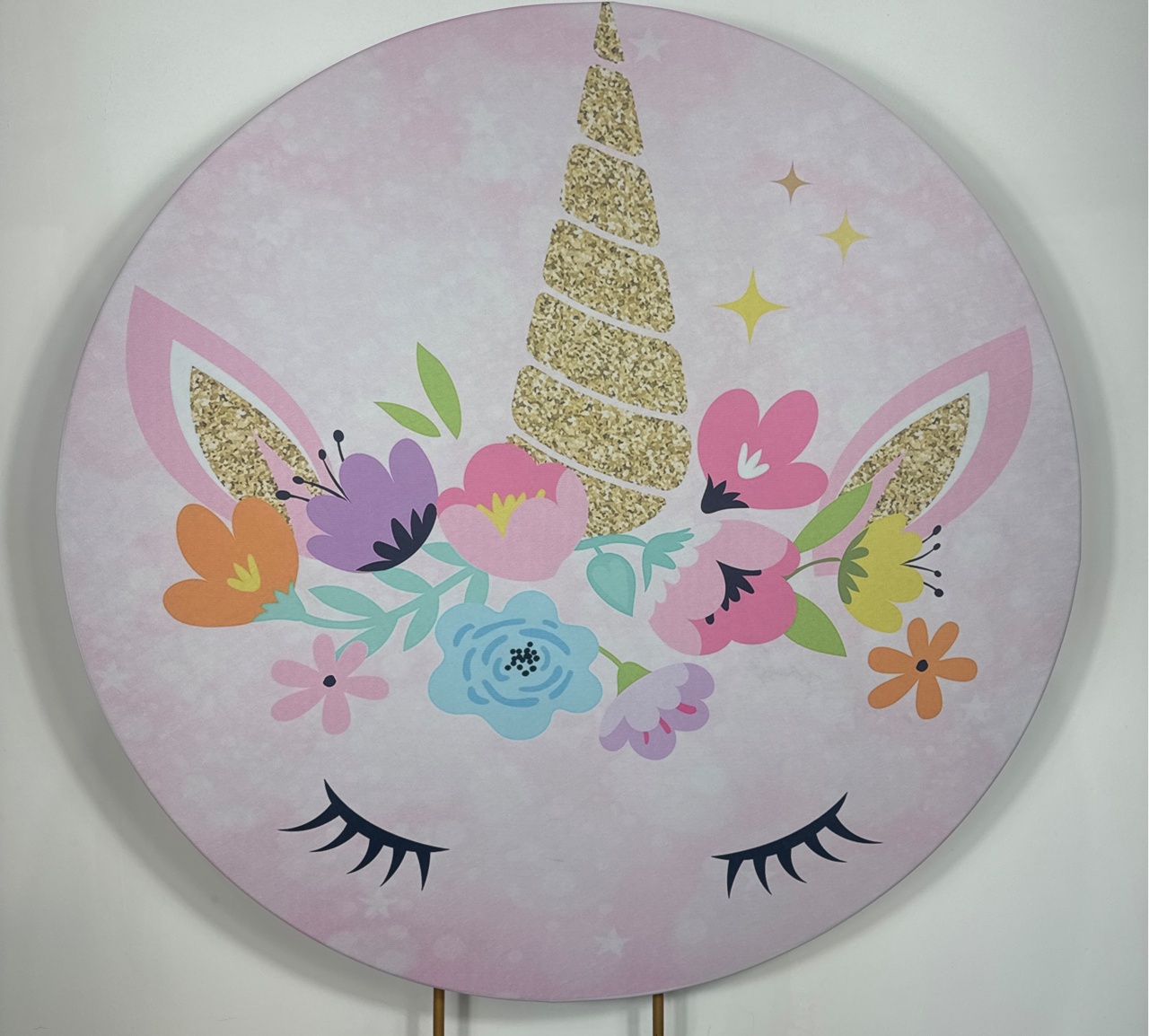 Painel Redondo - Unicórnio 1 - Doces Festas Decorações e Pegue e Monte