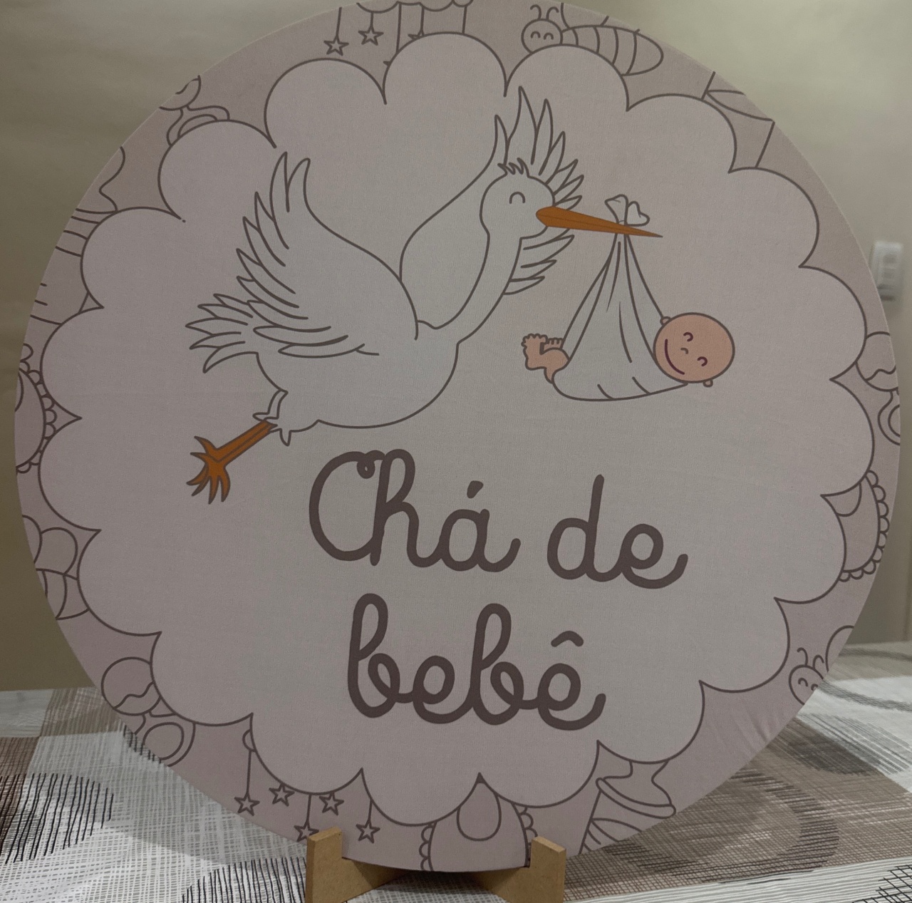 Mini Painel Chá de Fraldas - Doces Festas Decorações e Pegue e Monte