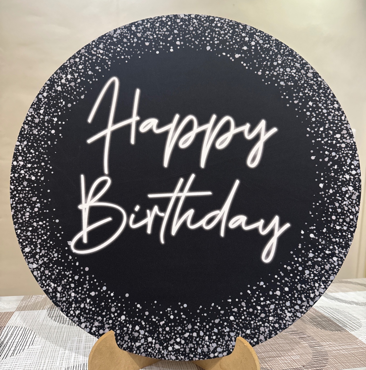 Mini Painel Happy Birthday Prata - Doces Festas Decorações e Pegue e Monte