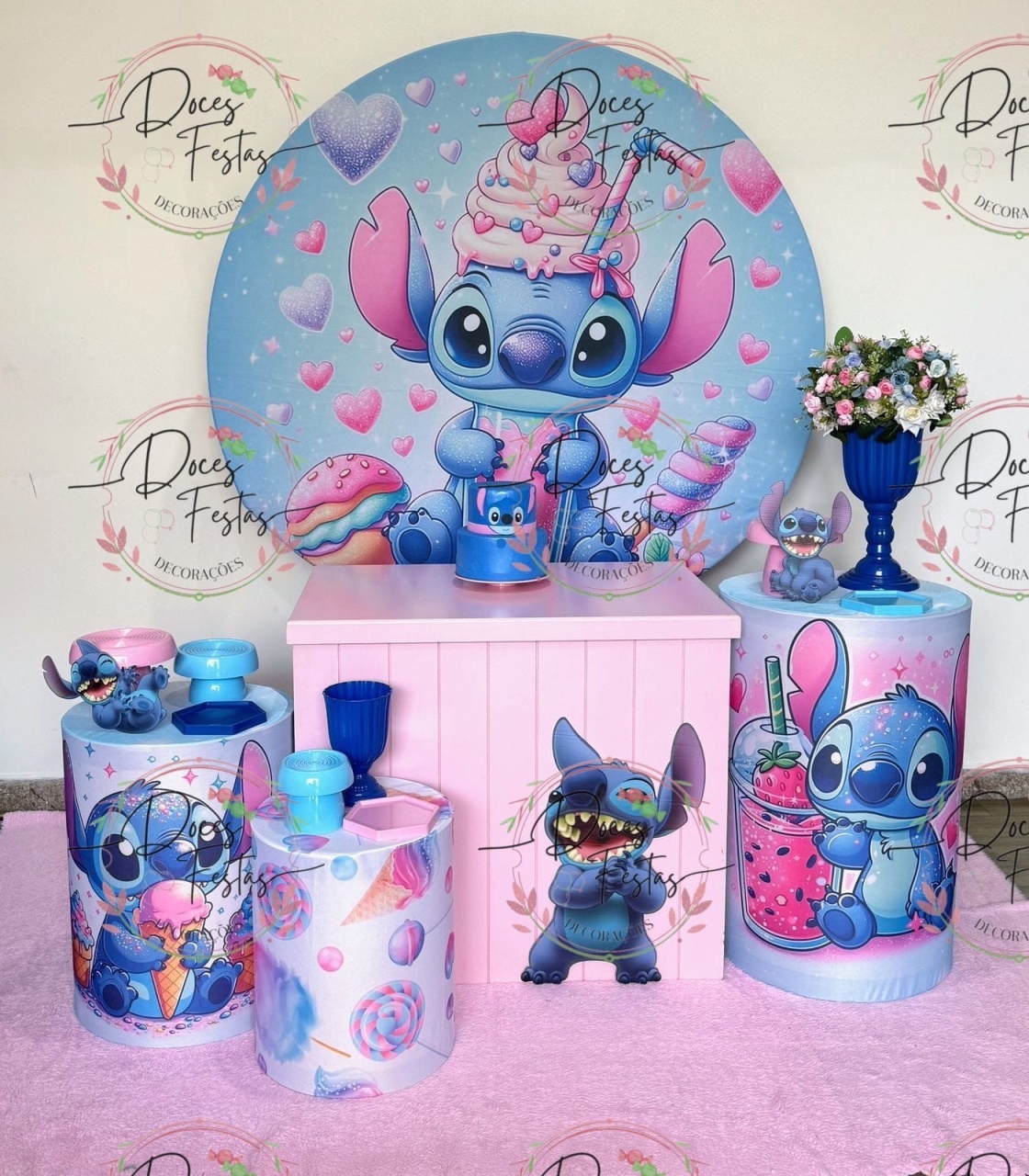 Kit Stitch Sorvete Ii - Doces Festas Decorações e Pegue e Monte