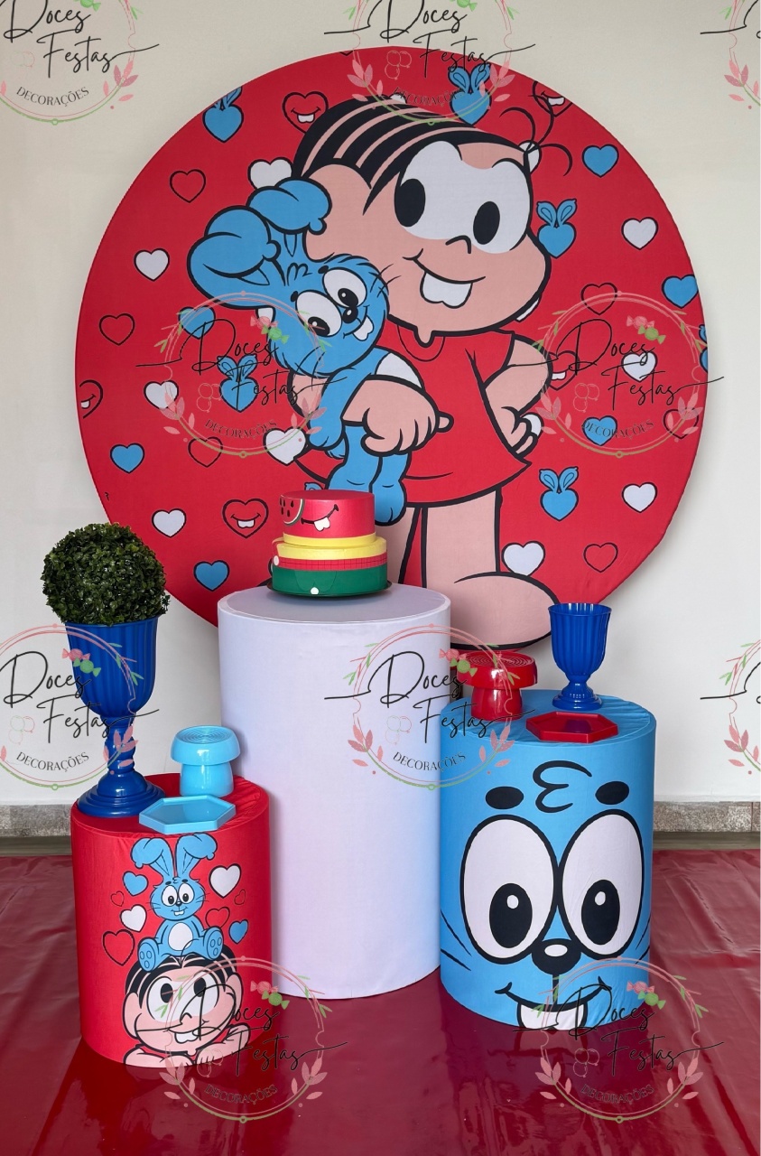 Kit Turma da Mônica X/ Mõnica   - Doces Festas Decorações e Pegue e Monte