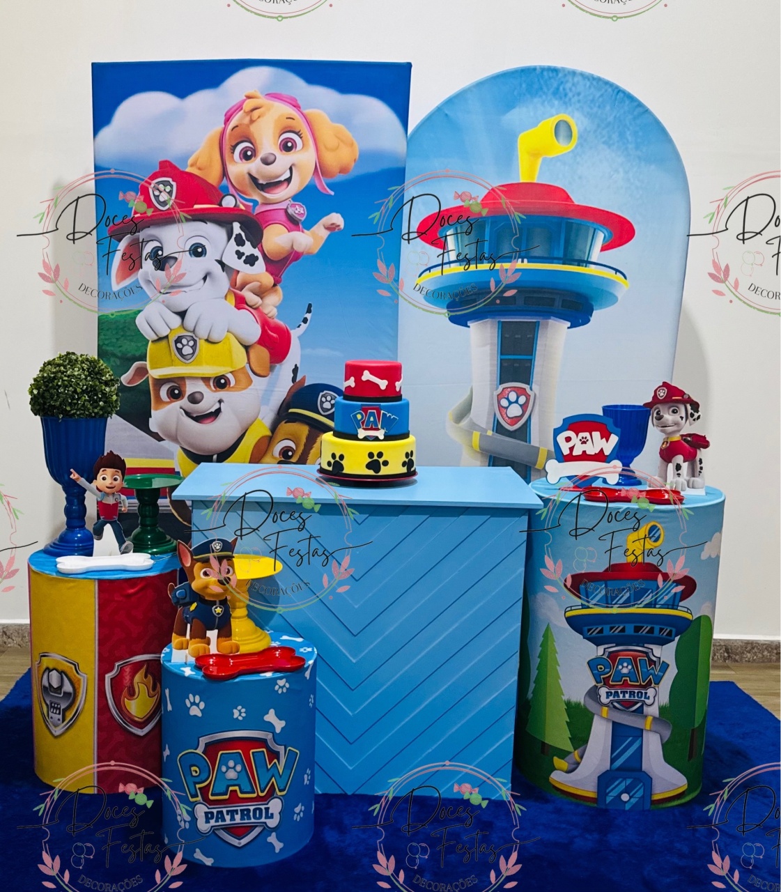Kit Patrulha Canina IX - Doces Festas Decorações e Pegue e Monte