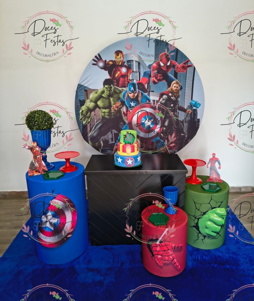 Kit Vingadores Ii - Doces Festas Decorações e Pegue e Monte