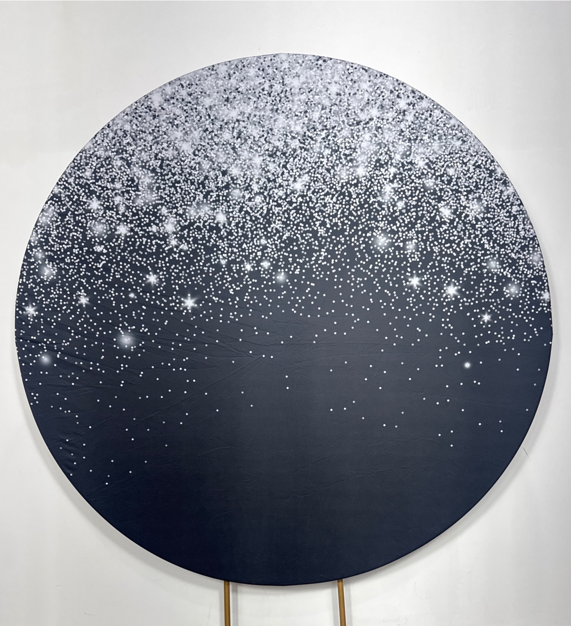Painel Redondo - Glitter Prata - Doces Festas Decorações e Pegue e Monte