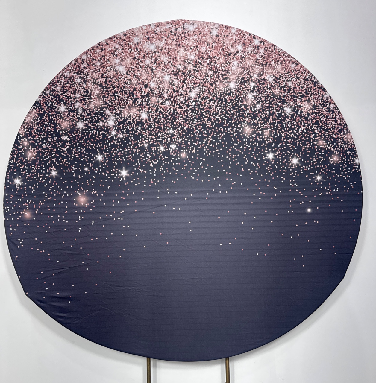 Painel Redondo - Glitter Rose Gold  2 - Doces Festas Decorações e Pegue e Monte