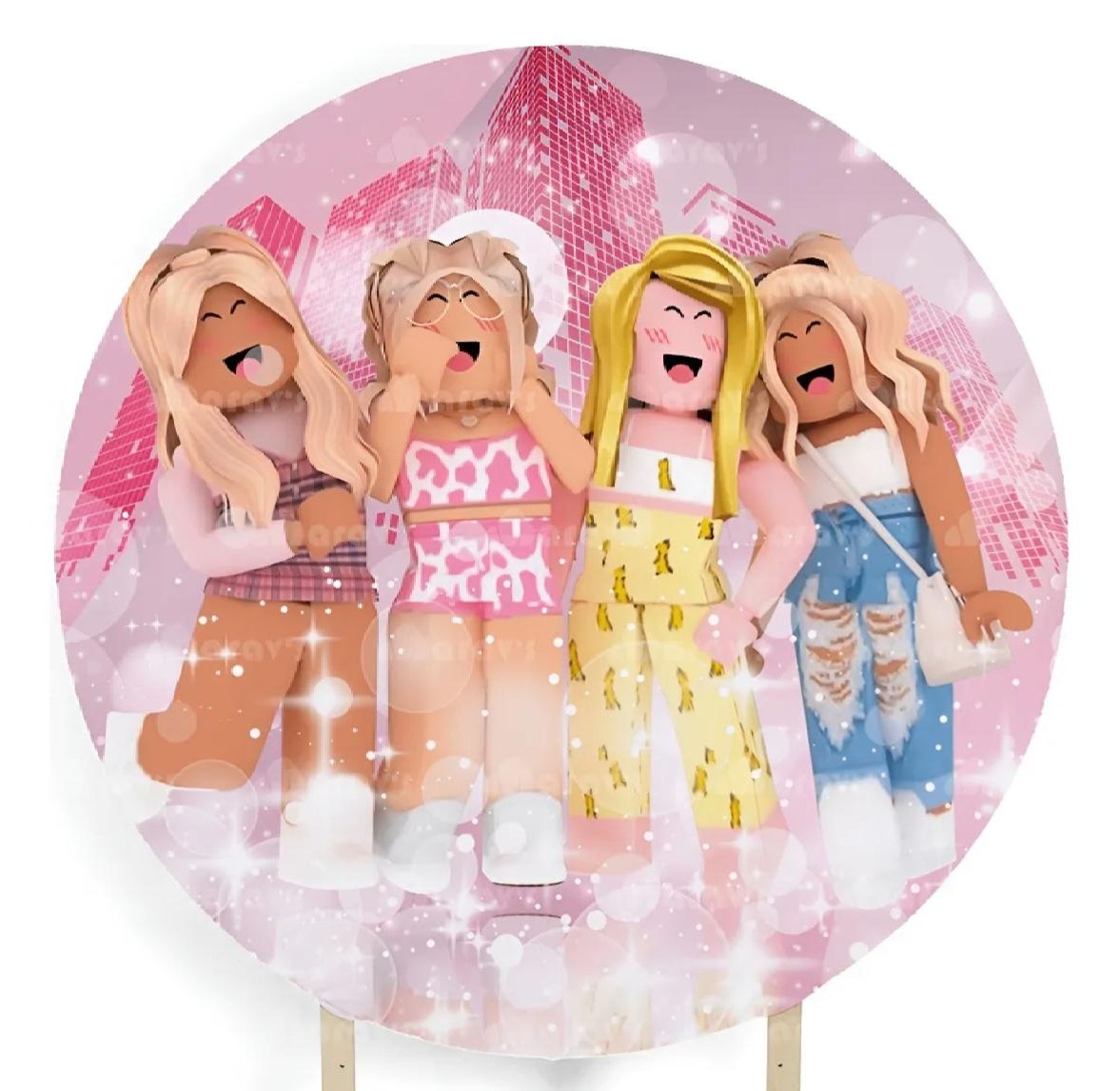 Mini Painel Roblox Menina - Doces Festas Decorações e Pegue e Monte