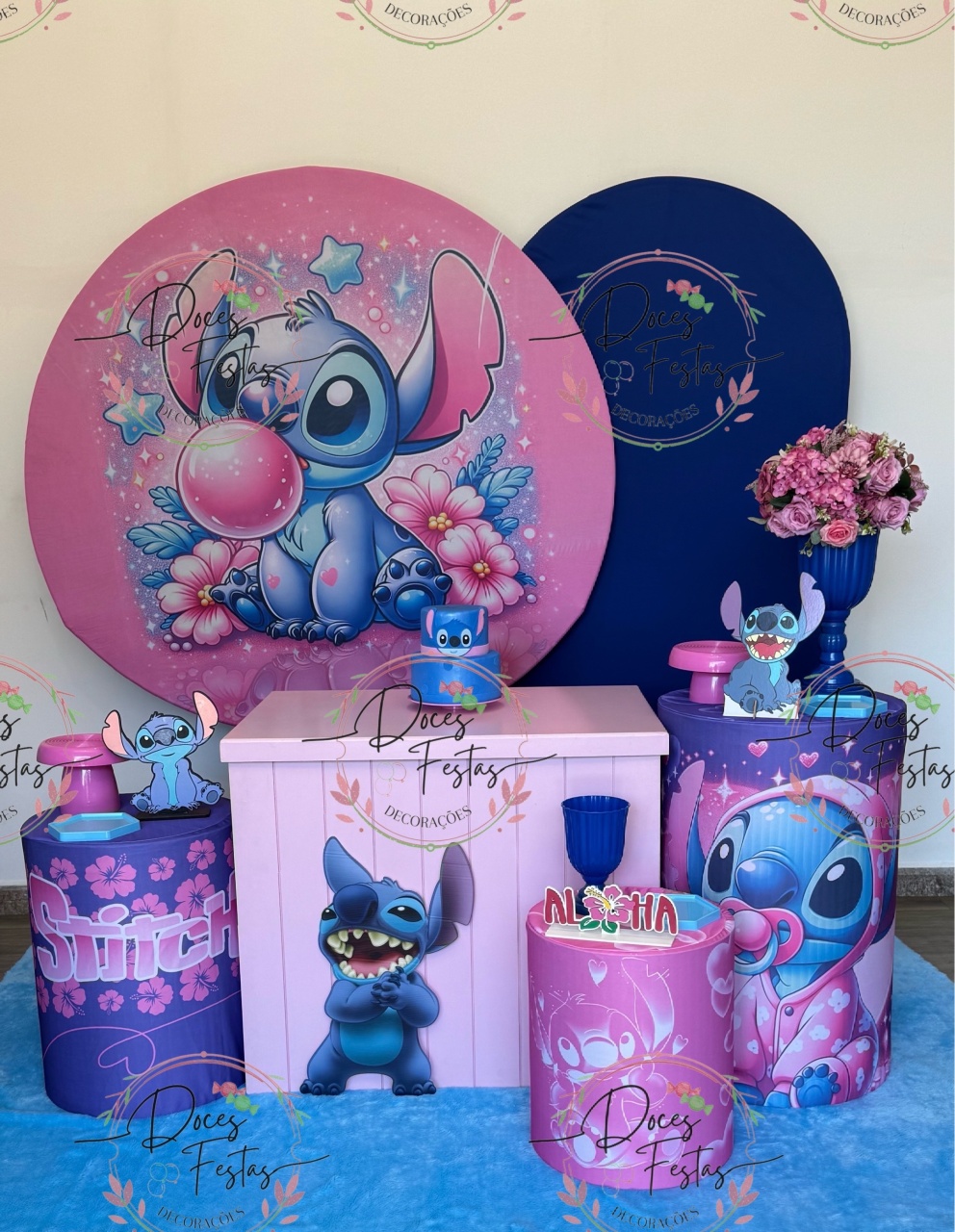 Kit Stitch Chiclete III - Doces Festas Decorações e Pegue e Monte