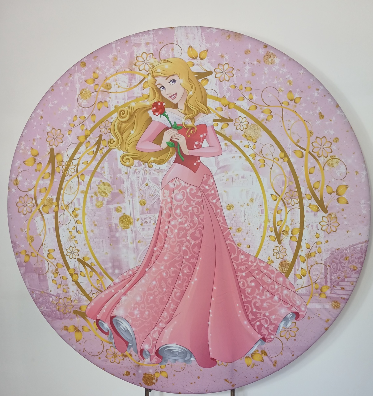 Painel Redondo - Aurora - Doces Festas Decorações e Pegue e Monte