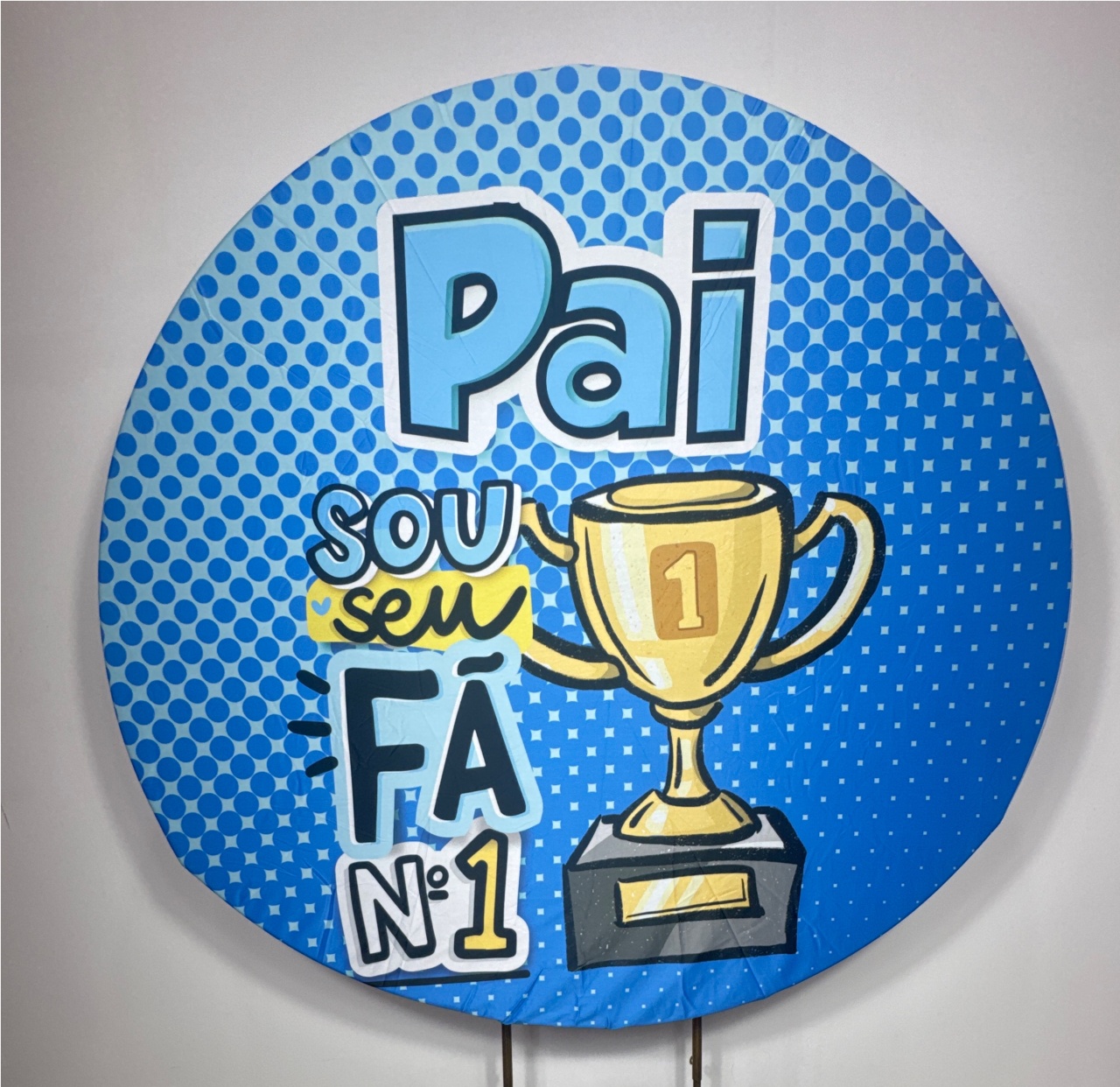 Painel Redondo - Dia dos Pais 1 - Doces Festas Decorações e Pegue e Monte