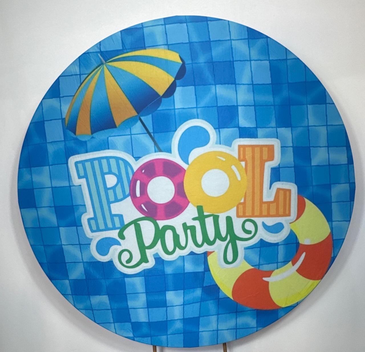 Painel Redondo - Pool Party 3 - Doces Festas Decorações e Pegue e Monte