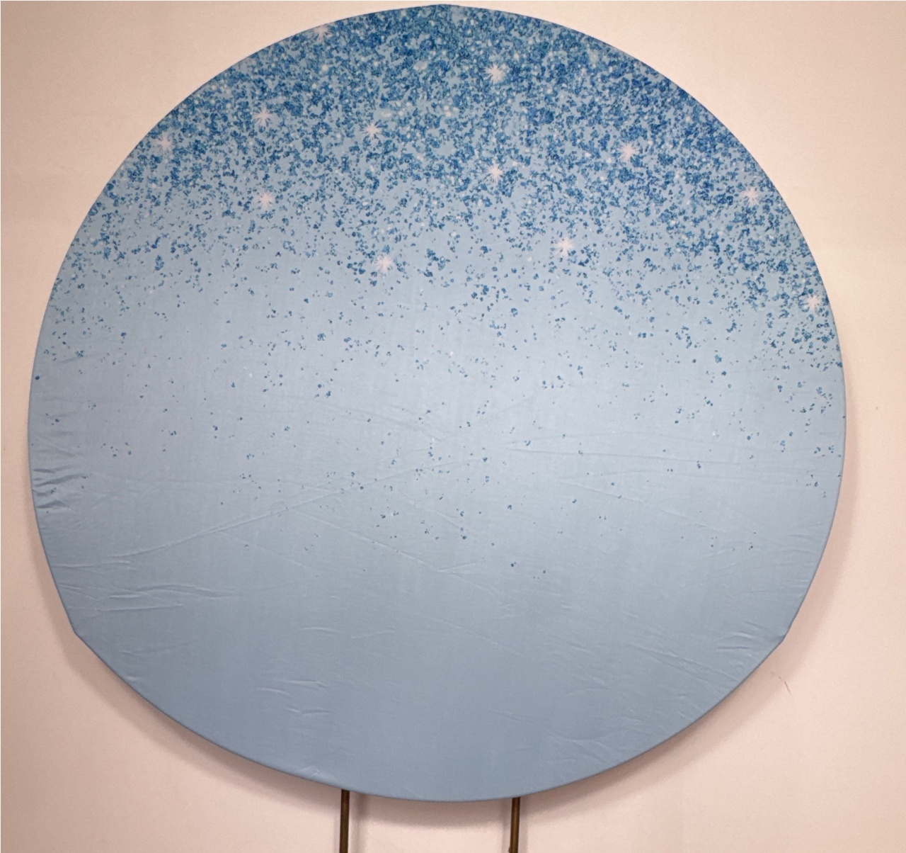 Painel Redondo - Glitter Azul 1 - Doces Festas Decorações e Pegue e Monte