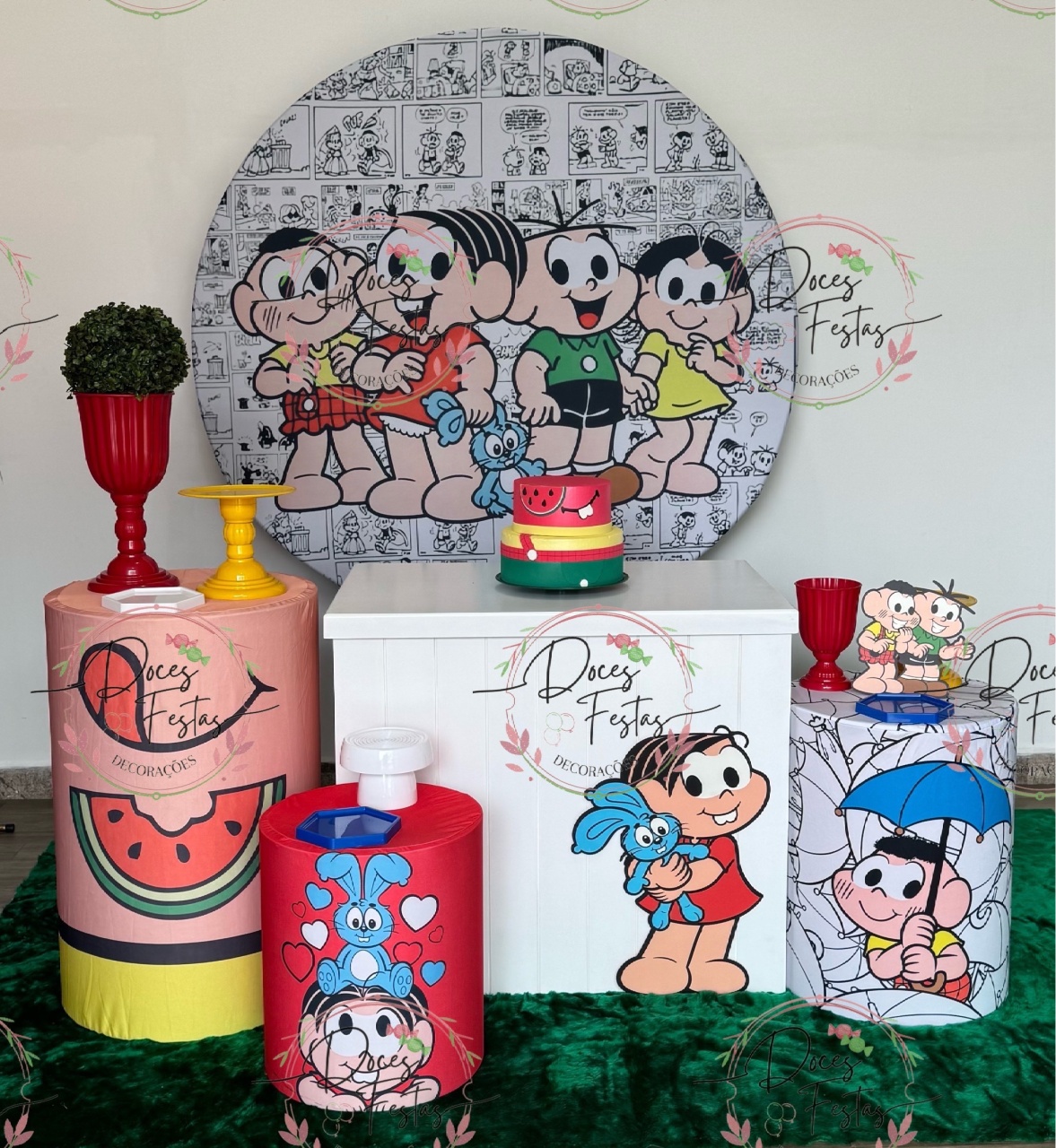 Kit Turma da Mônica Ii - Doces Festas Decorações e Pegue e Monte