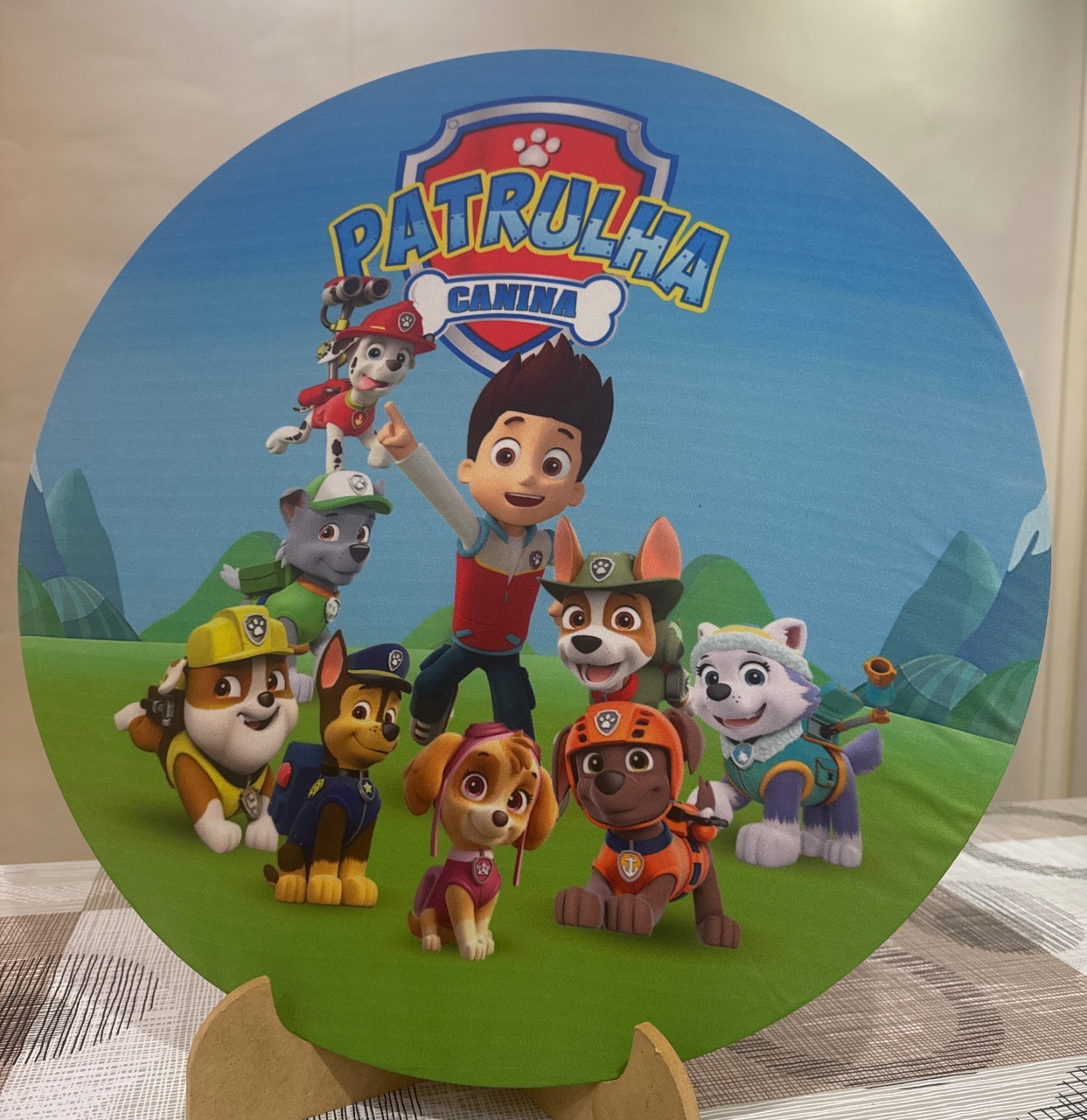 Mini Painel Patrulha Canina Menino  - Doces Festas Decorações e Pegue e Monte