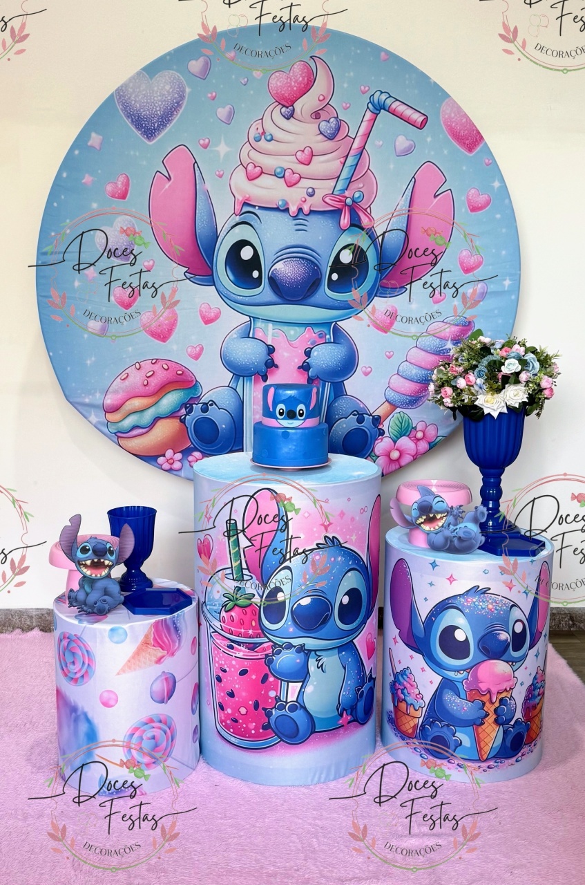 Kit Stitch Sorvete I - Doces Festas Decorações e Pegue e Monte