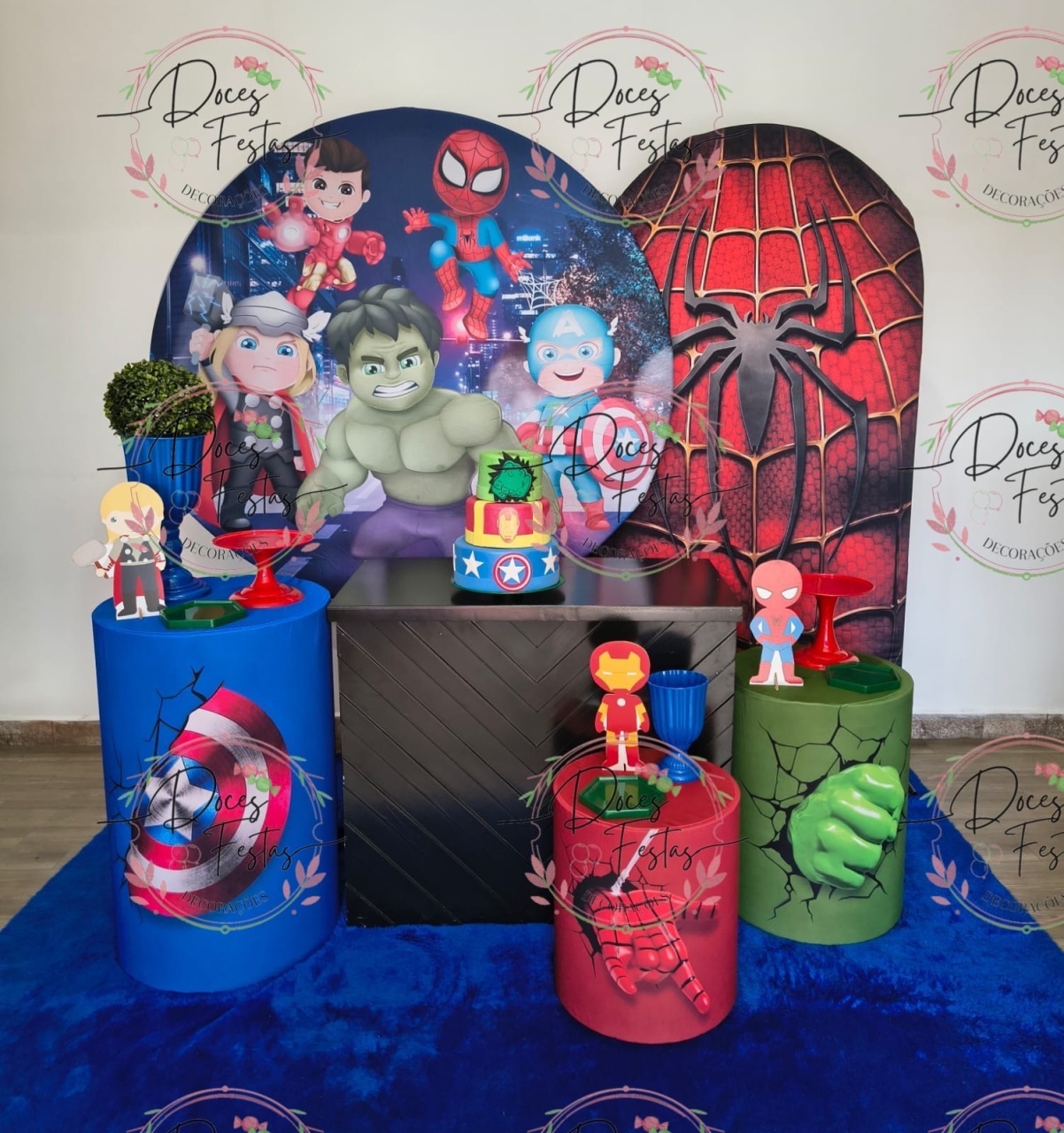 Kit Vingadores Cute/Baby III - Doces Festas Decorações e Pegue e Monte